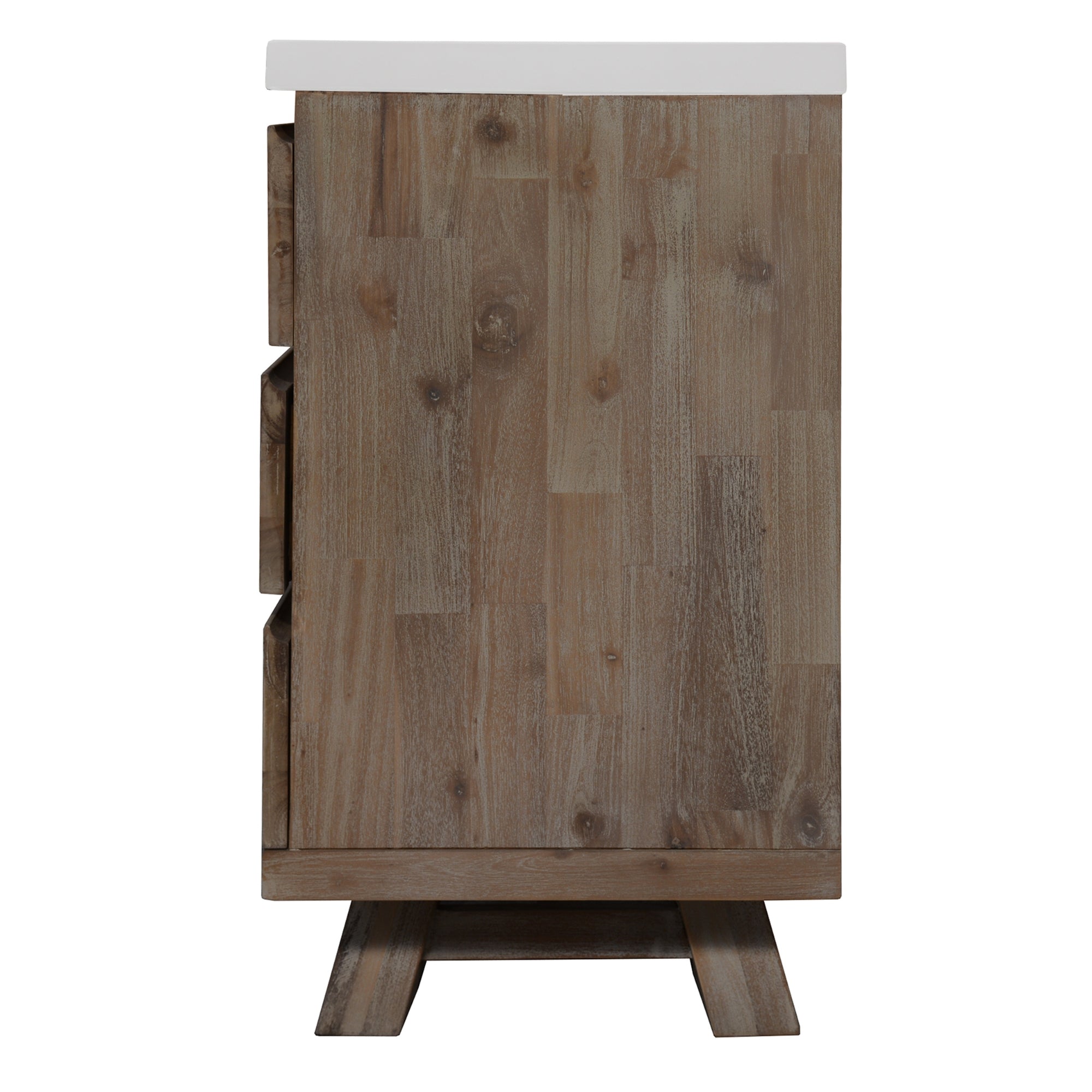 160cm 2-Door 3-Drawer Acacia Timber Buffet, Concrete Top