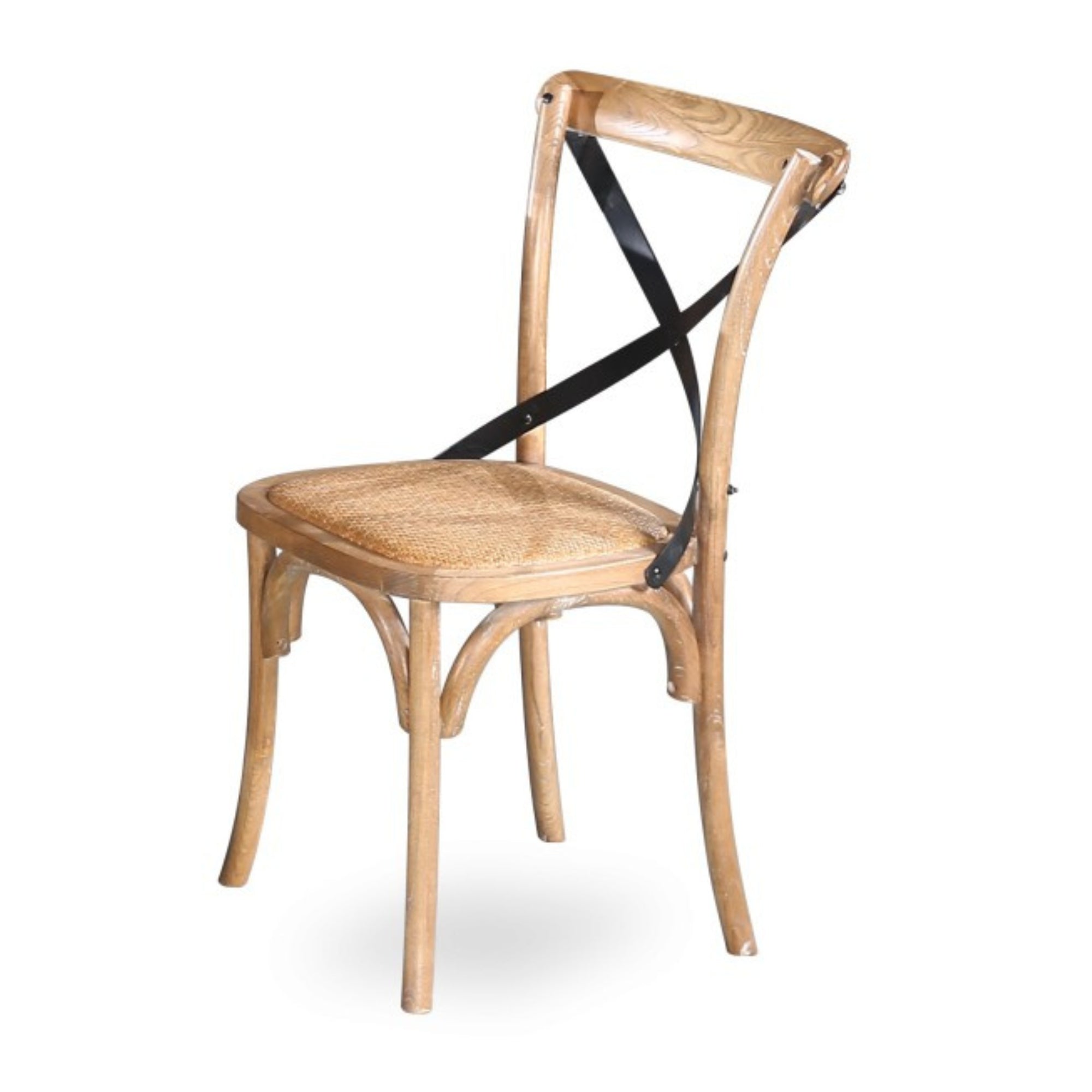 Elegant X-Back Birchwood Dining Chairs Set, Natural - 8pc
