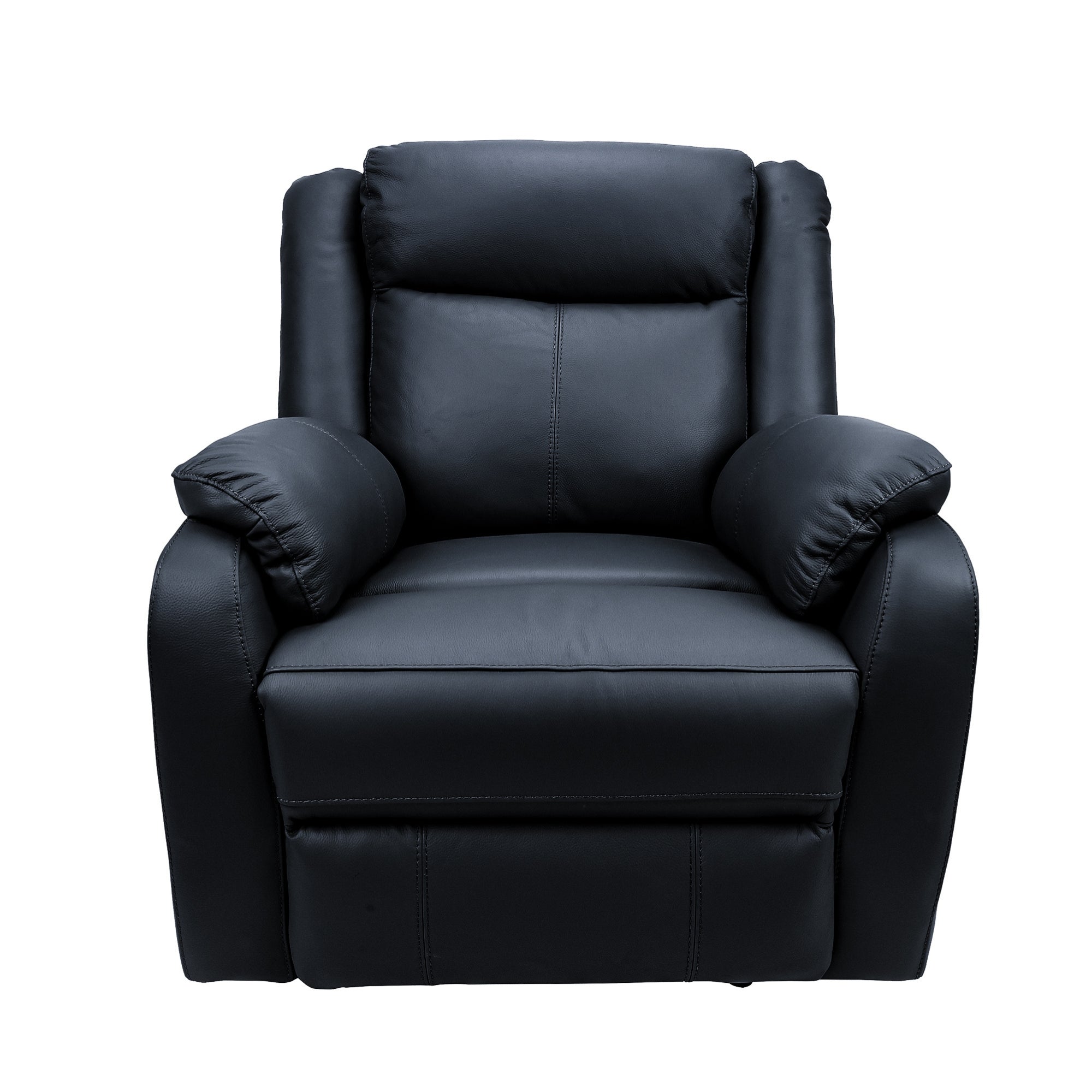Electric Recliner Leather Lounge Suite, USB Ports - Bella