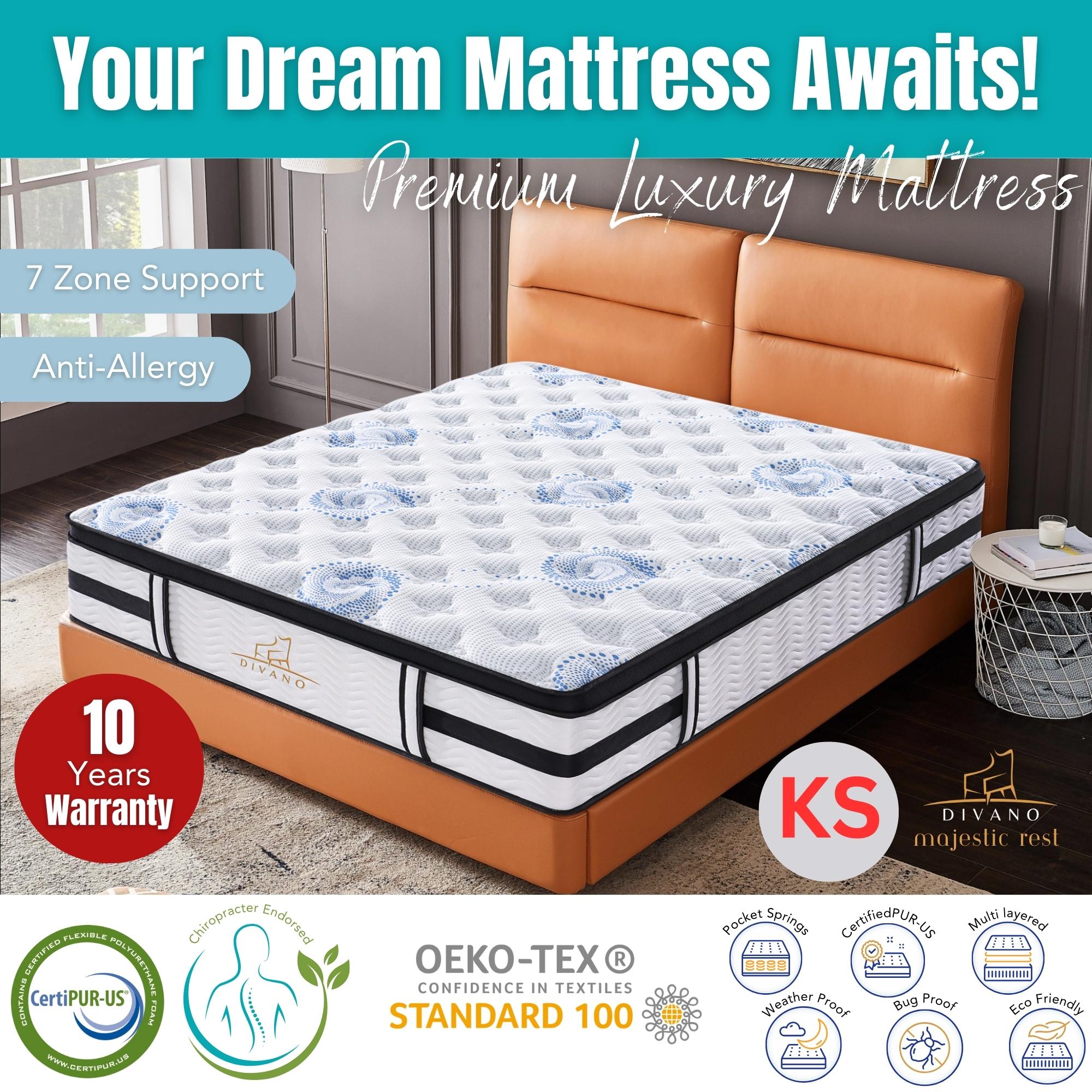 Firm 7 Zones King Single Mattress with Pocket Springs