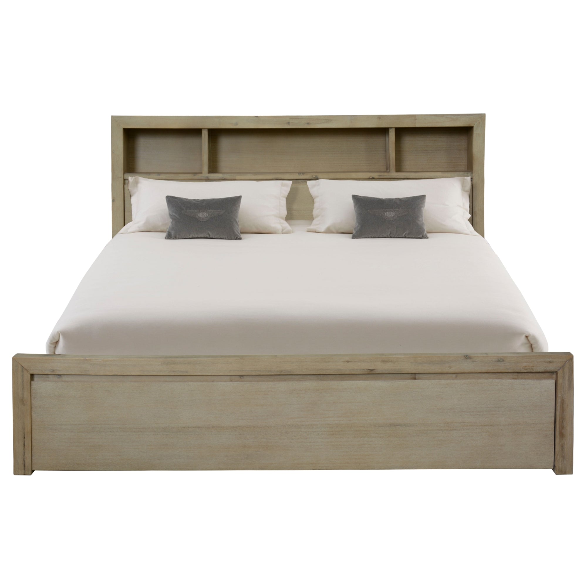 King-size Bed with Storage Drawers, Bedhead Compartments - Brunet