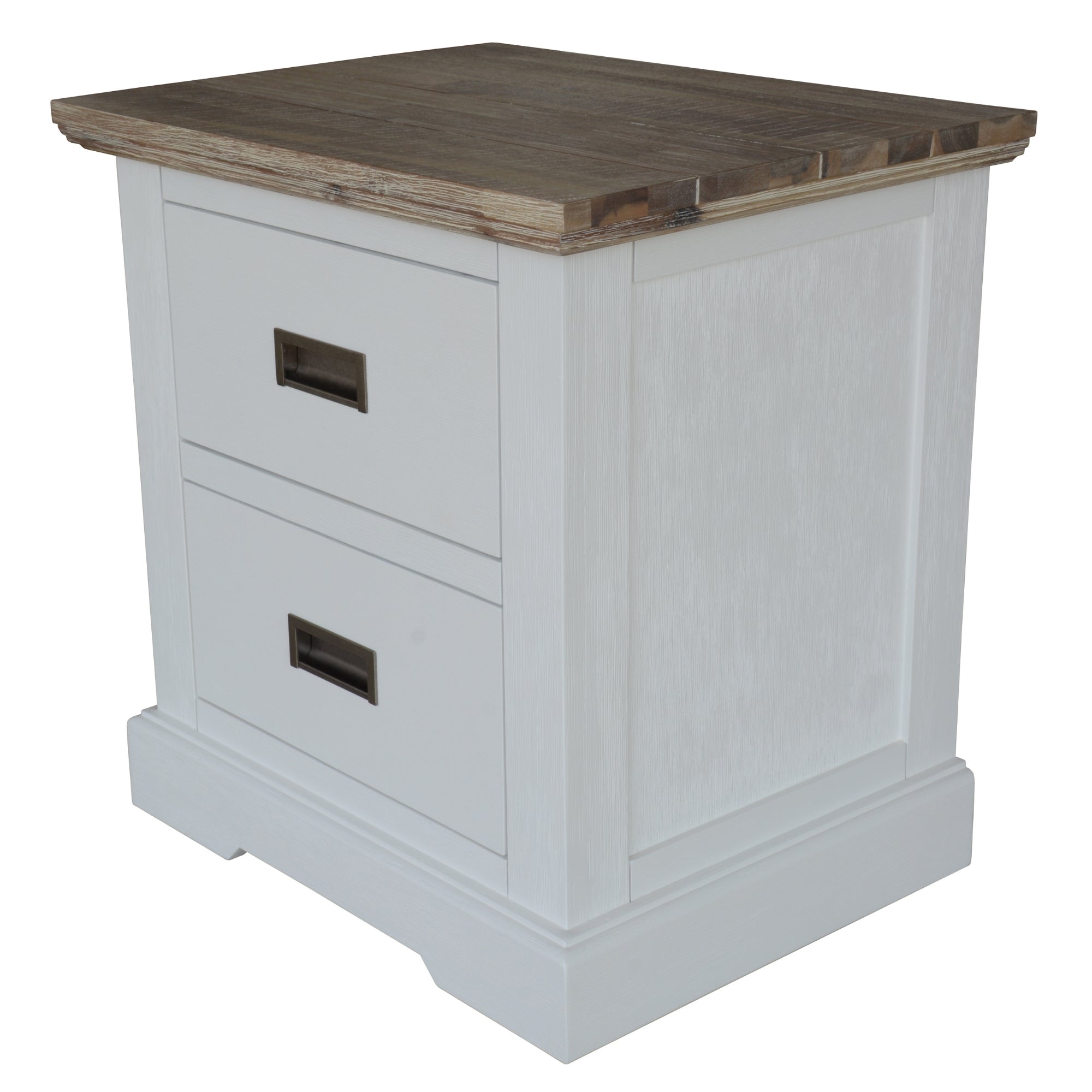 Sustainable 2-Drawer Bedside Table Set, Solid Acacia
