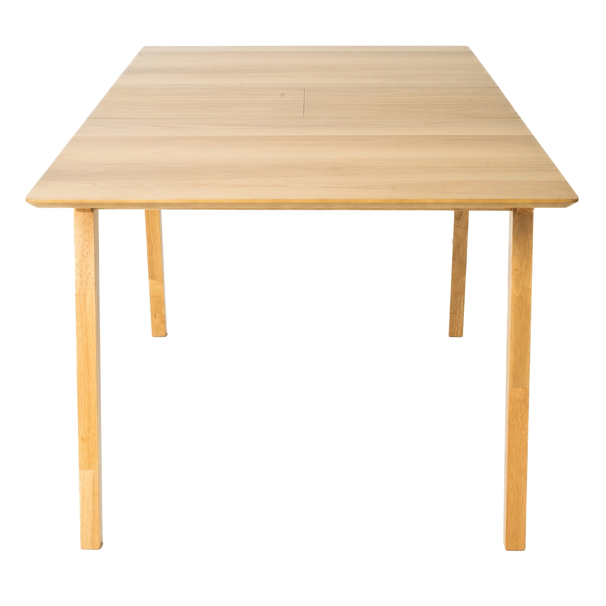 Extendable Scandinavian Dining Table, Solid Rubberwood, 8-Seater