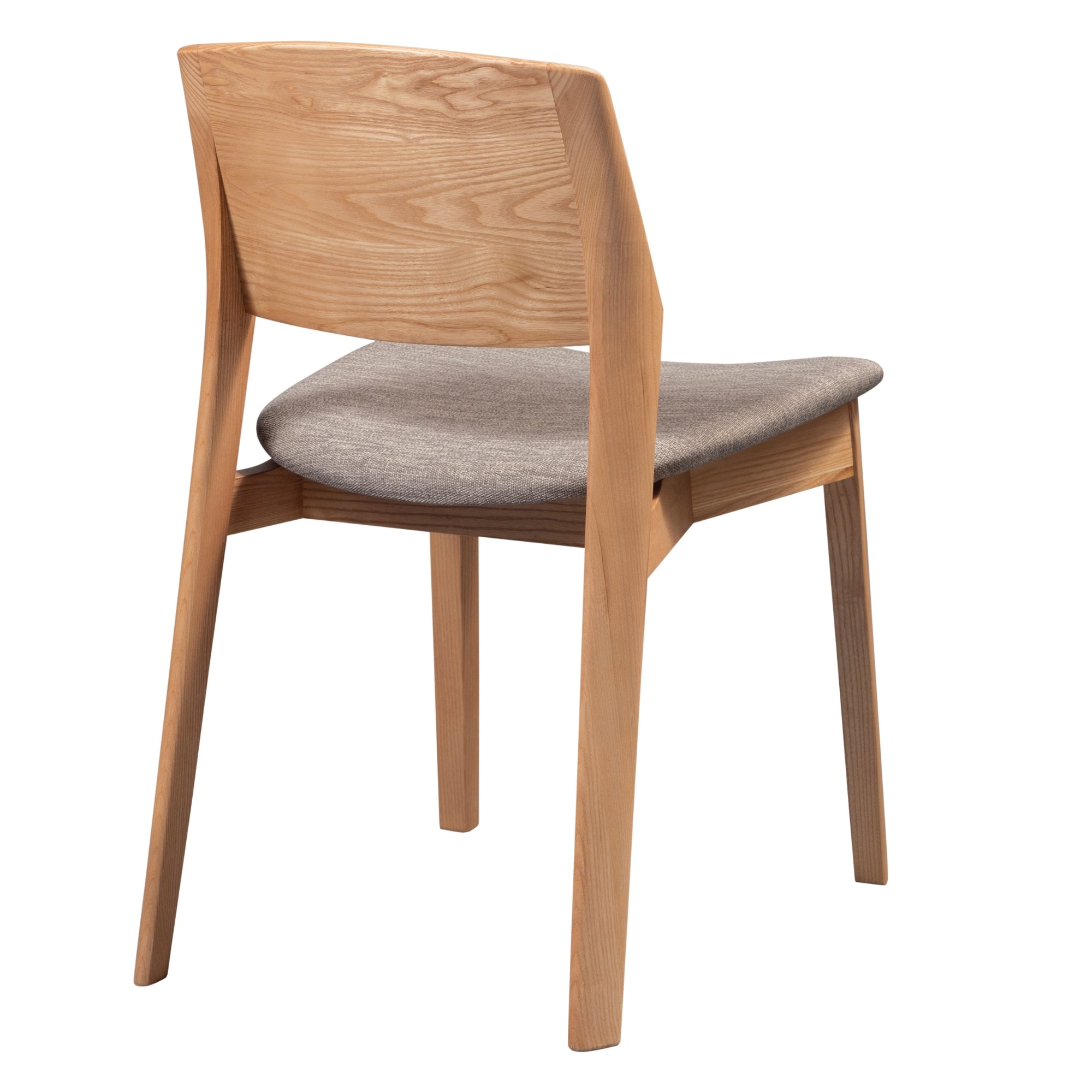 6pc Oak Dining Chairs, Solid Ash Wood, Fabric Seat