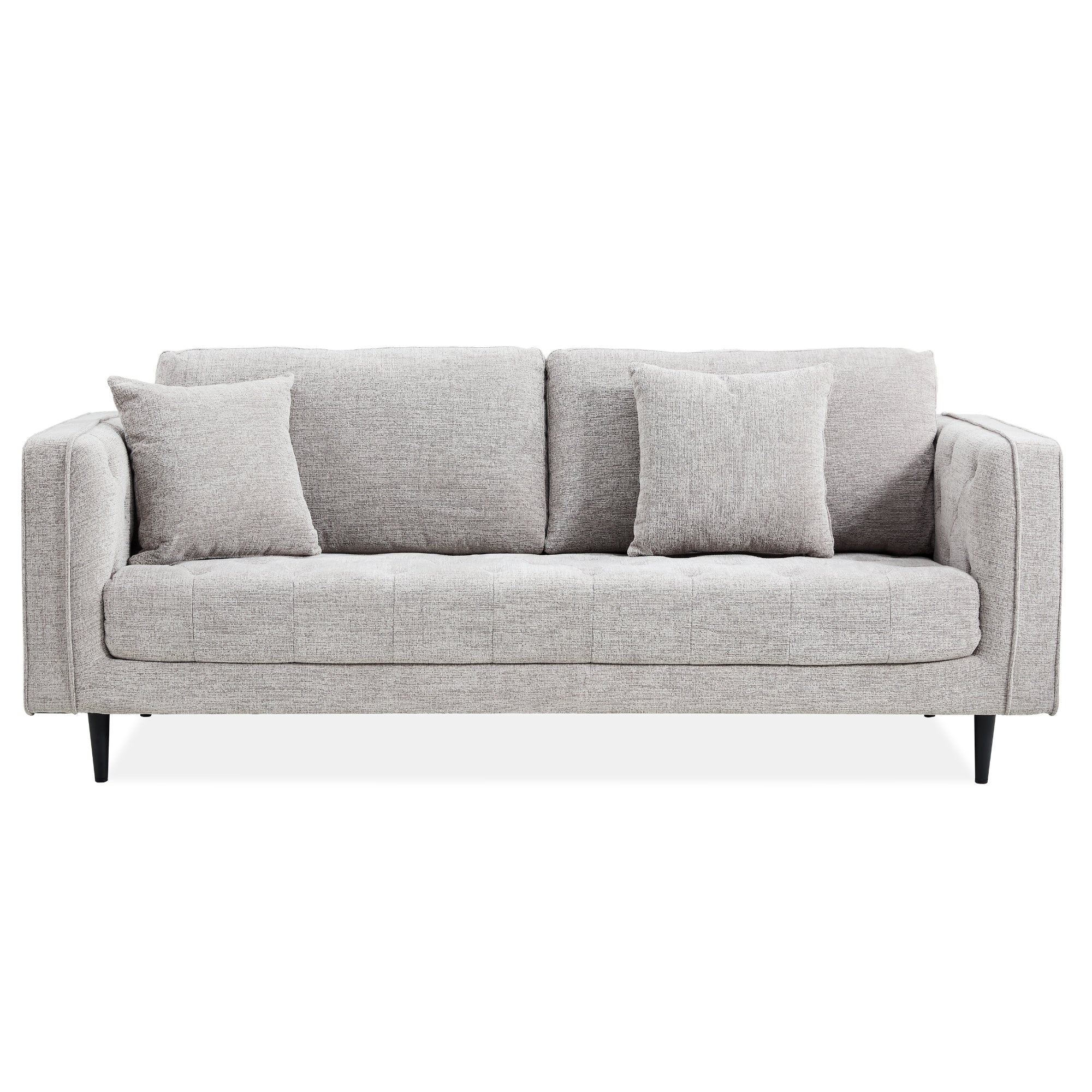 Durable 3-Seater Sofa, Quartz Fabric Upholstery, French Style