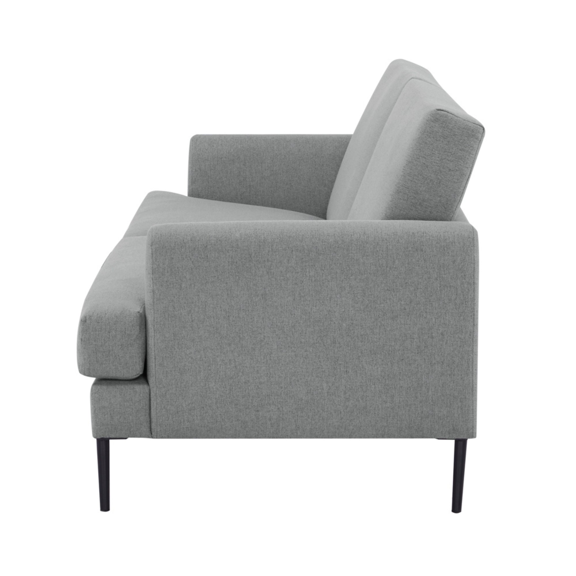 Plush Light Grey 3-Seater Sofa, Scandinavian Style Furniture