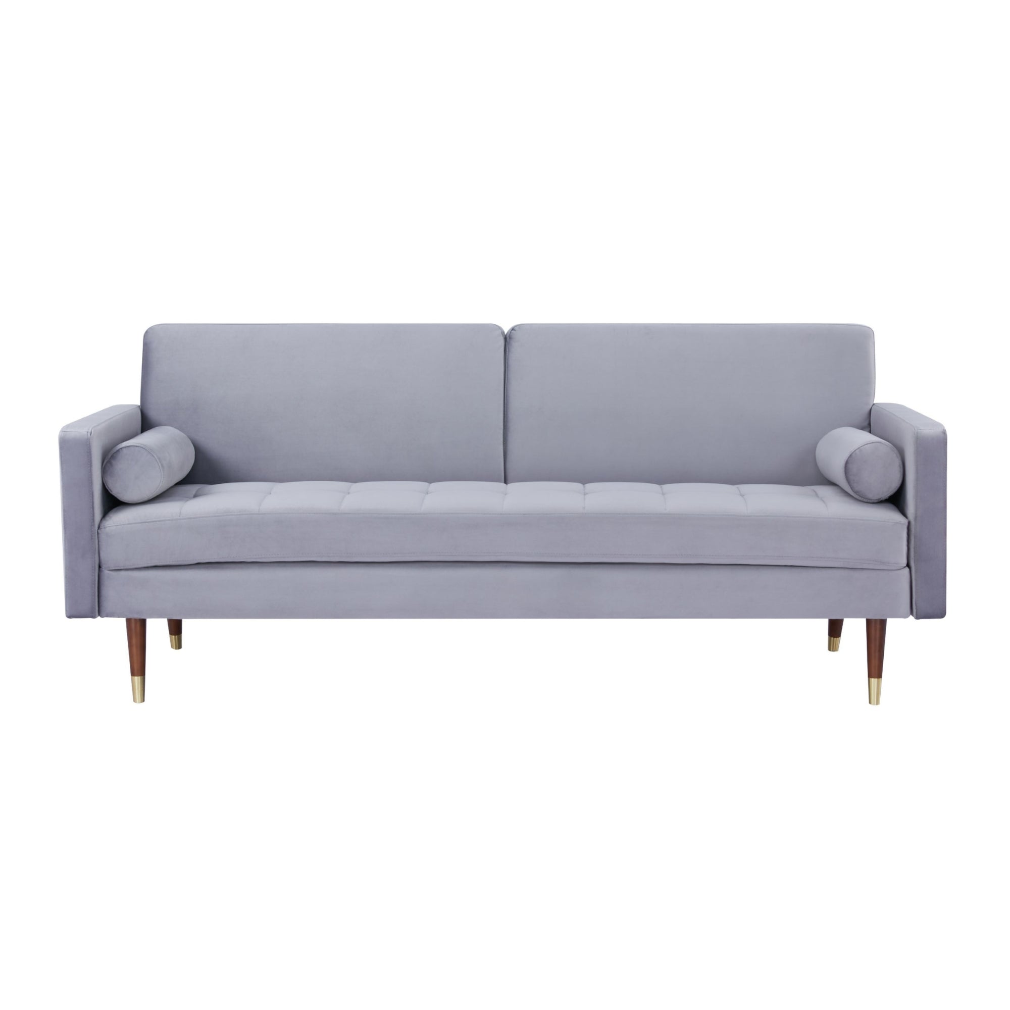 Grey Fabric Upholstered 3-Seater Sofa Bed, Pine Frame