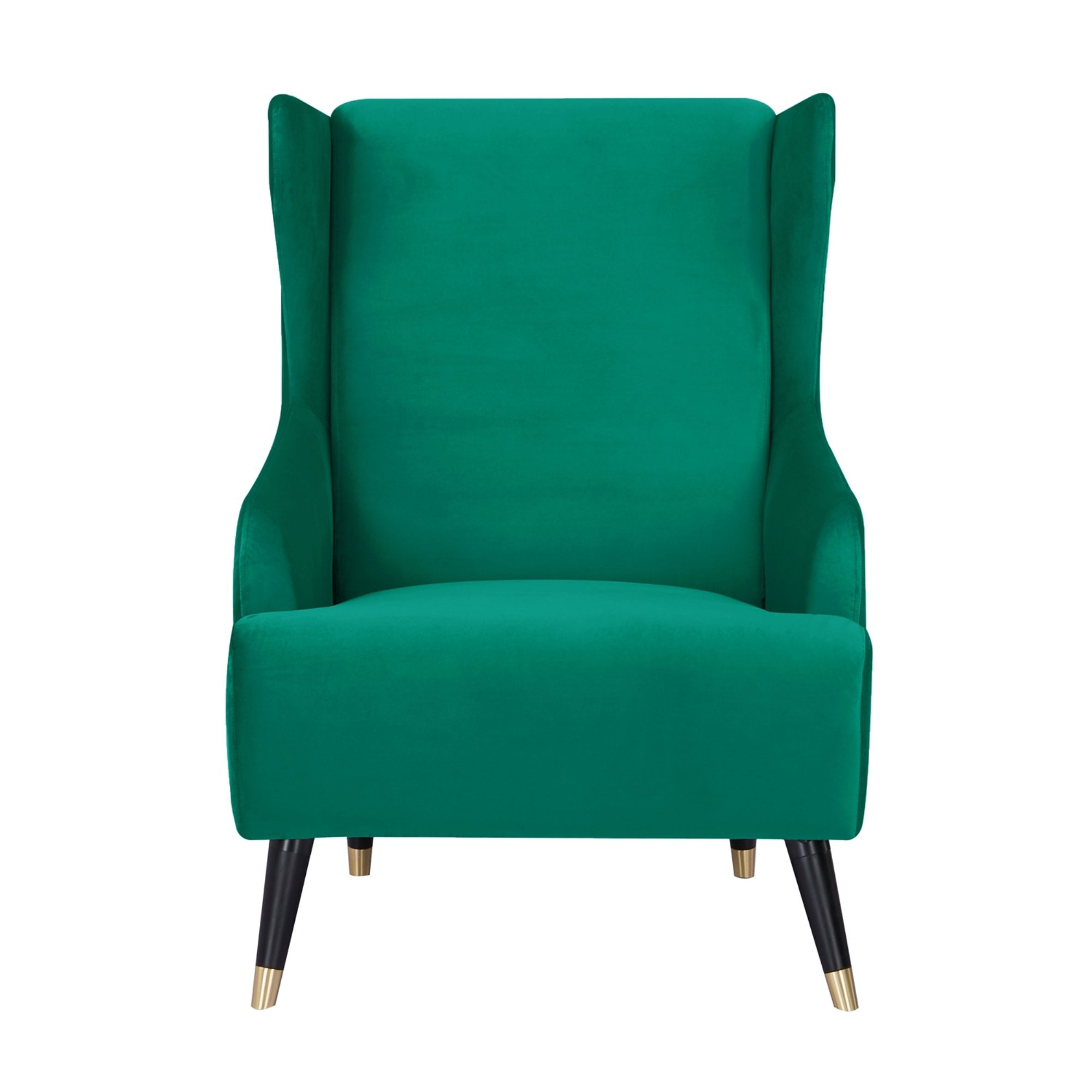 Plush Green Accent Sofa Arm Chair with S Springs Support