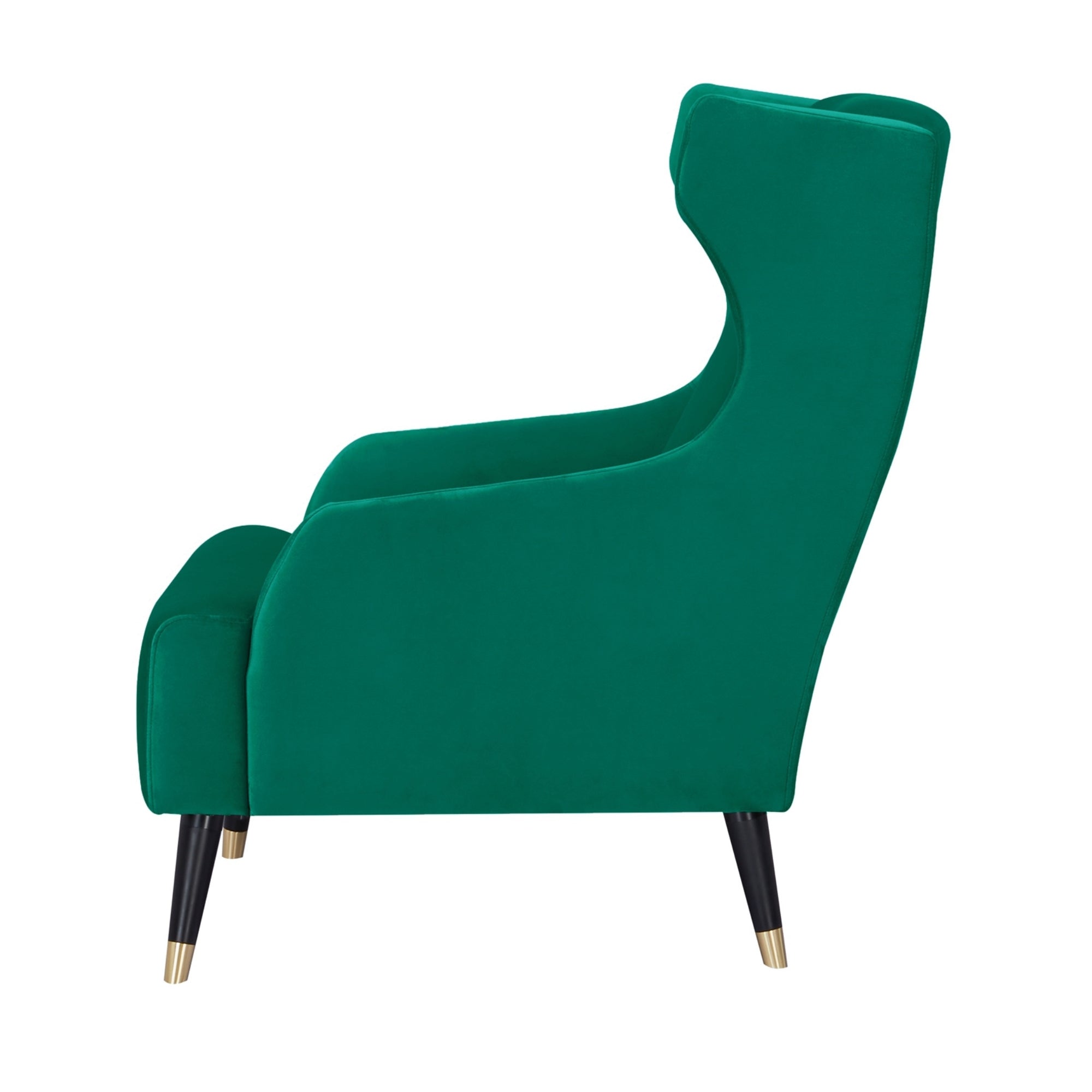 Scandinavian Green Fabric Accent Arm Chairs Set - Sylvia