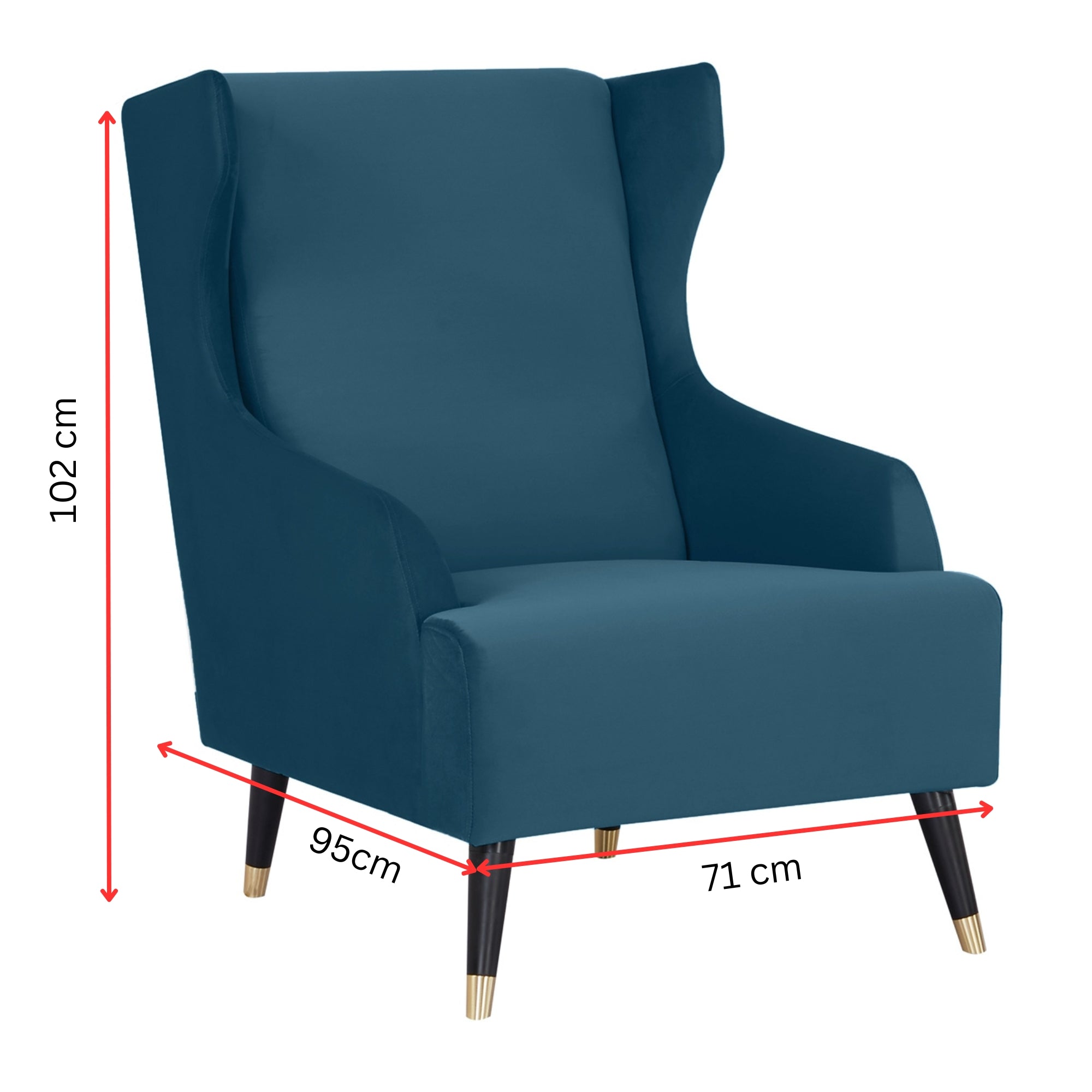 Navy 2pc Accent Sofa Arm Chair Set, Polyester Upholstery