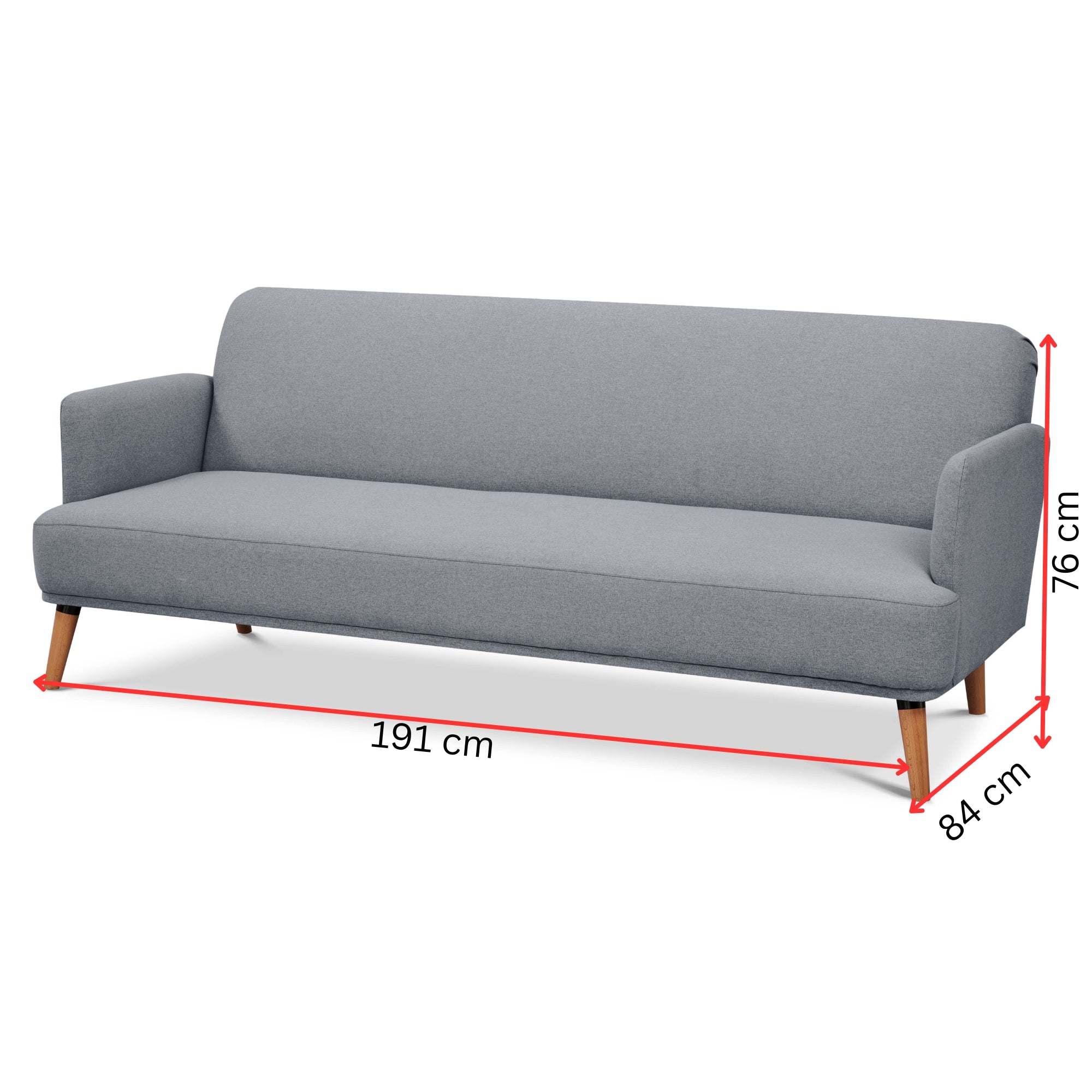 Light Grey 3+2 Seater Sofa Set, Scandi Style, Fabric Upholstered