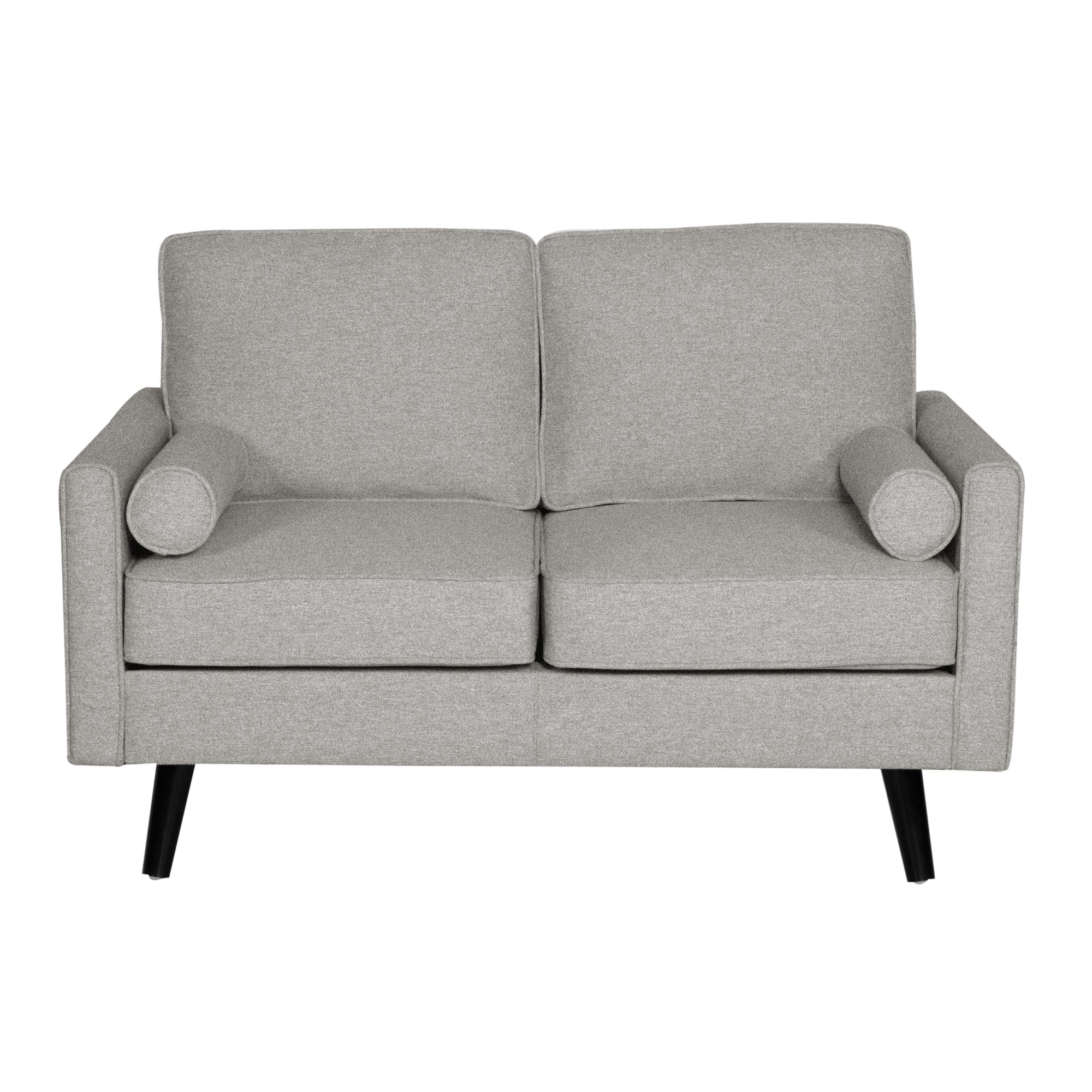 Light Grey Compact Fabric Sofa Set, 2+2.5 Seater, Scandinavian Style