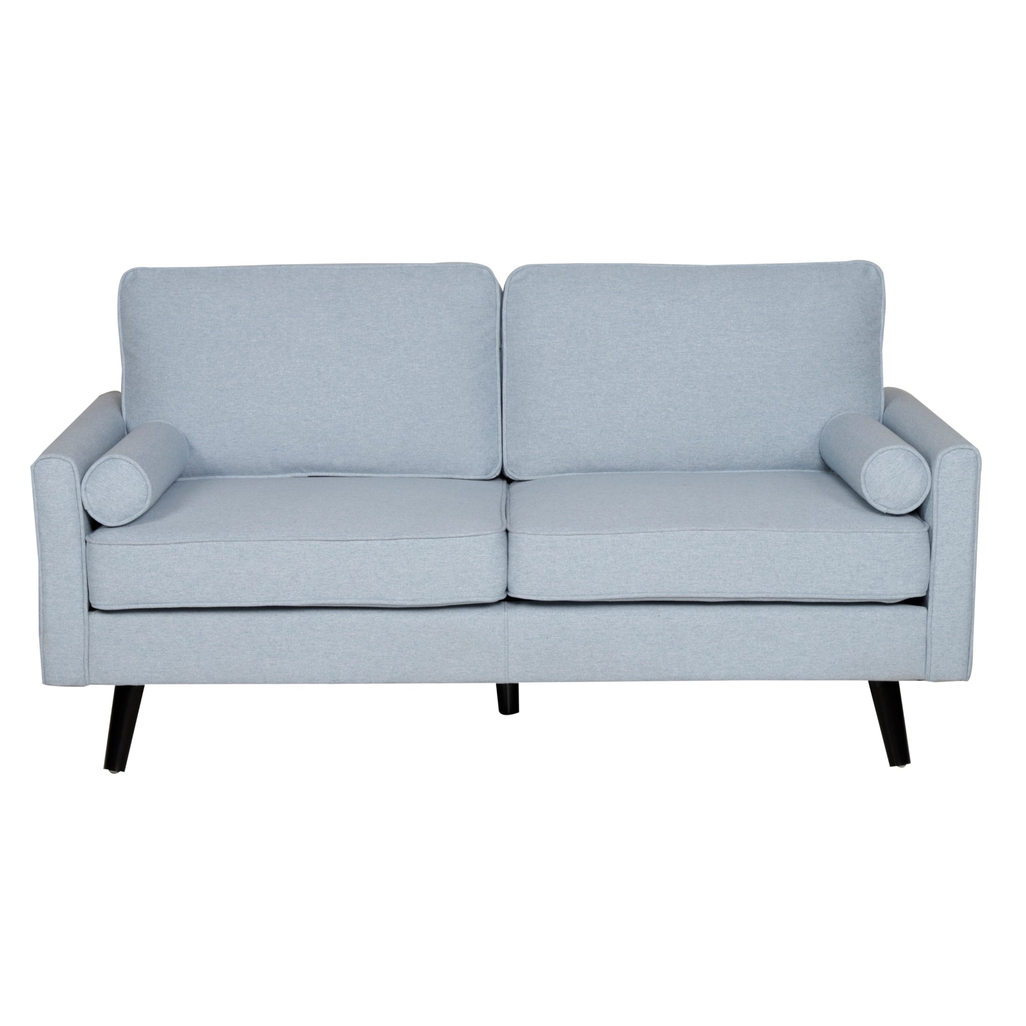 Compact Light Blue Fabric Sofa Set, 2+2.5 Seaters, Slimline Design