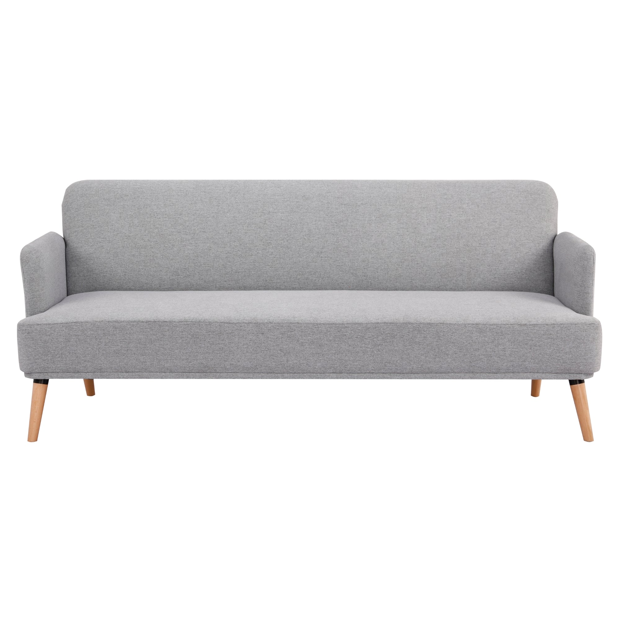 Grey 3-Seater Sofa Bed, Foam Cushioned, Polyester Upholstery