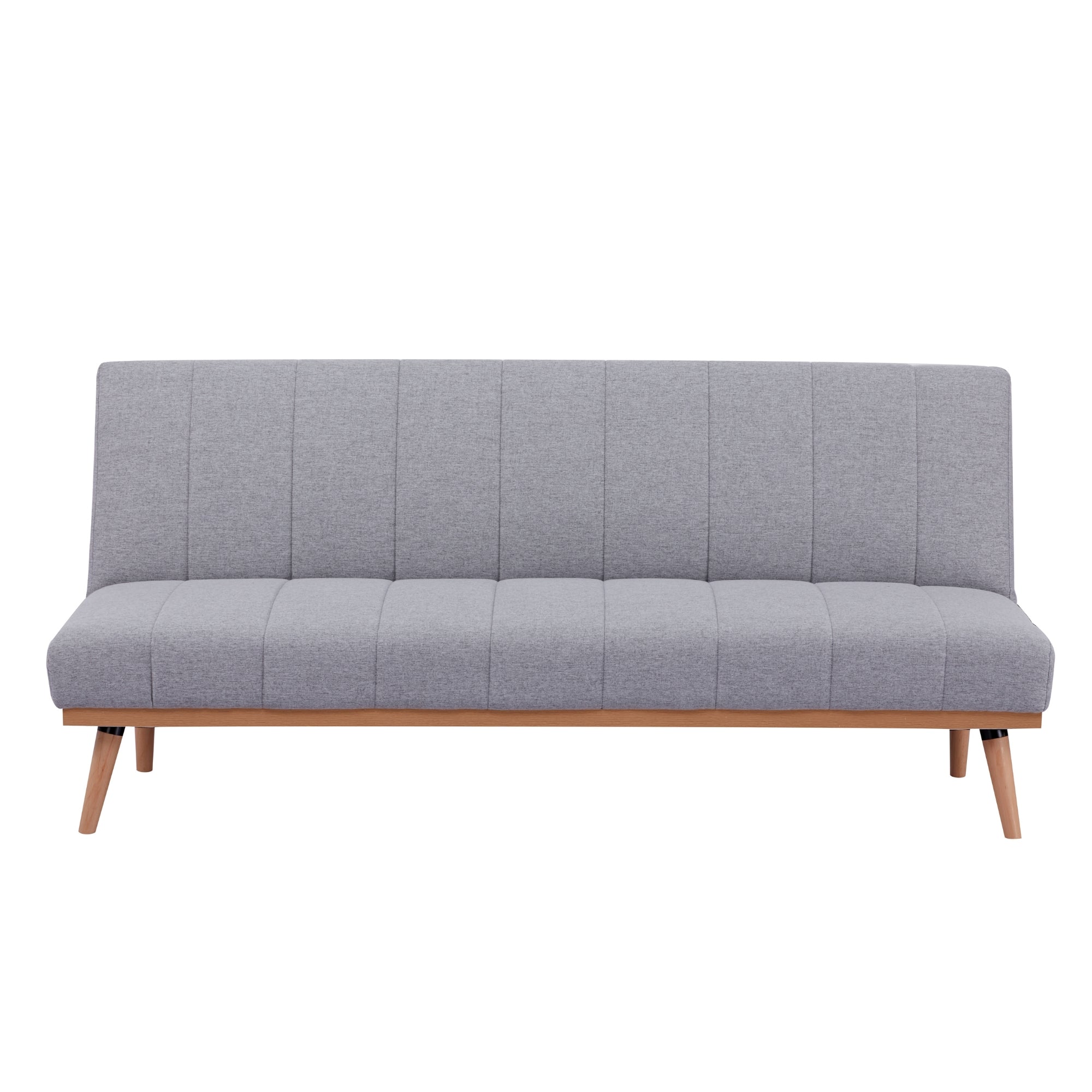 Grey 3-Seater Sofa Bed, Foam Support, Pine Frame