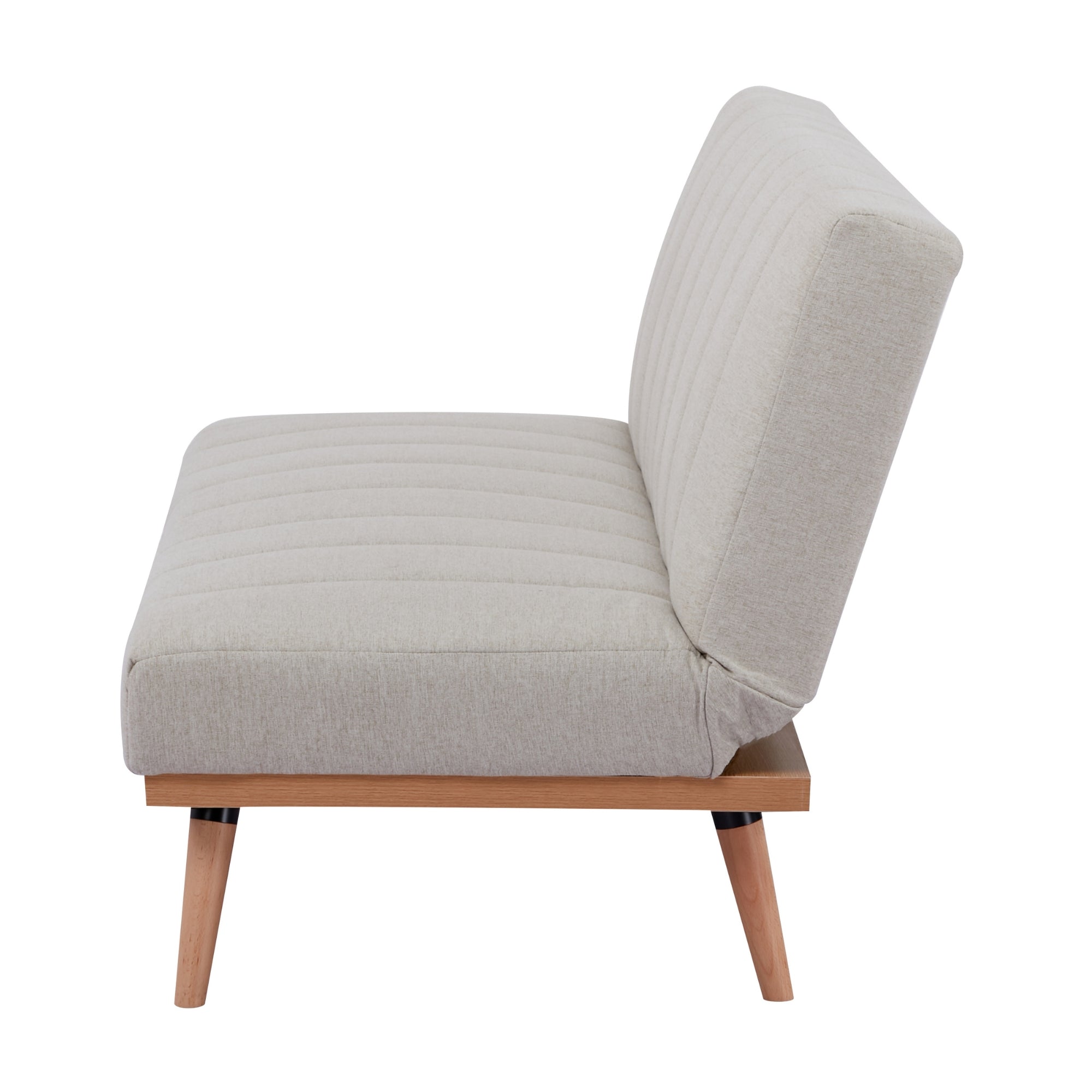 Scandinavian Beige 3-Seater Sofa Bed, Foam Support, Monroe