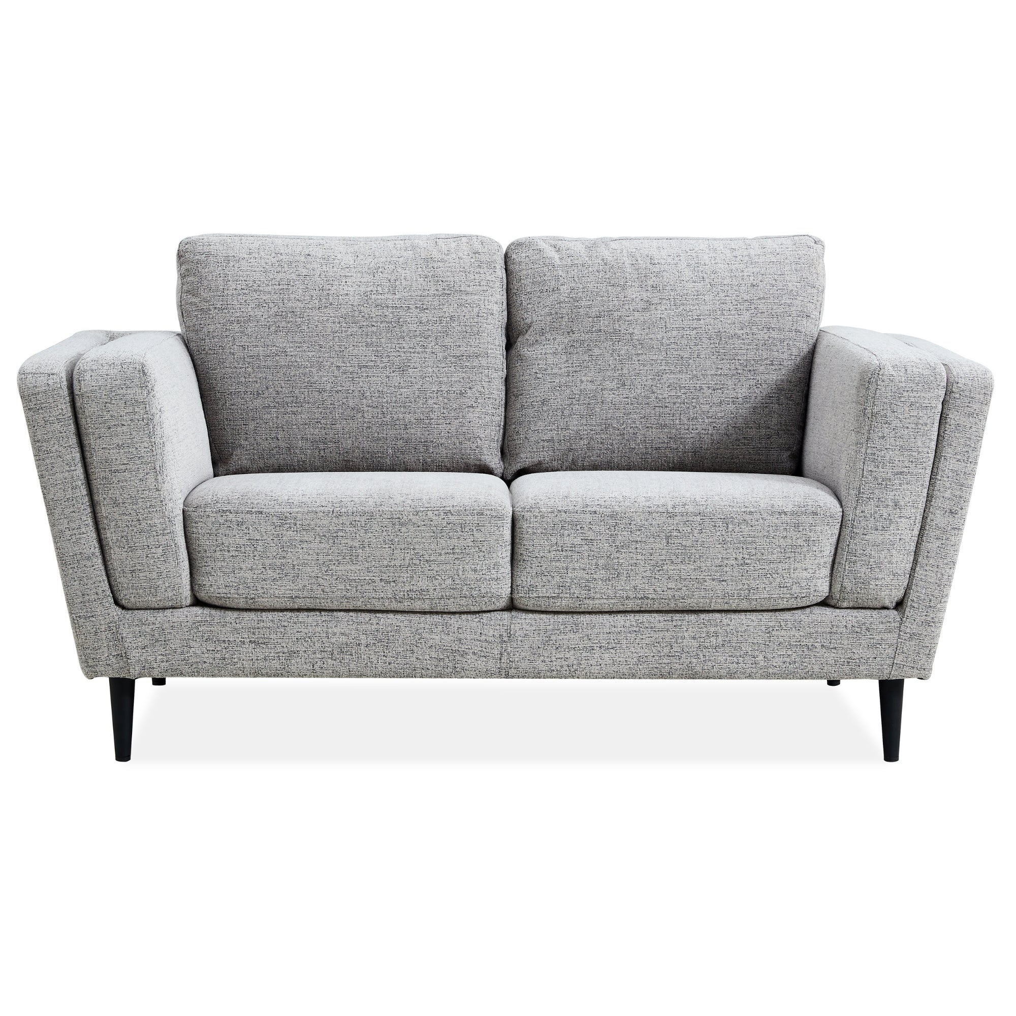 Durable 2-Seater Fabric Sofa with Steel Frame - Pepper