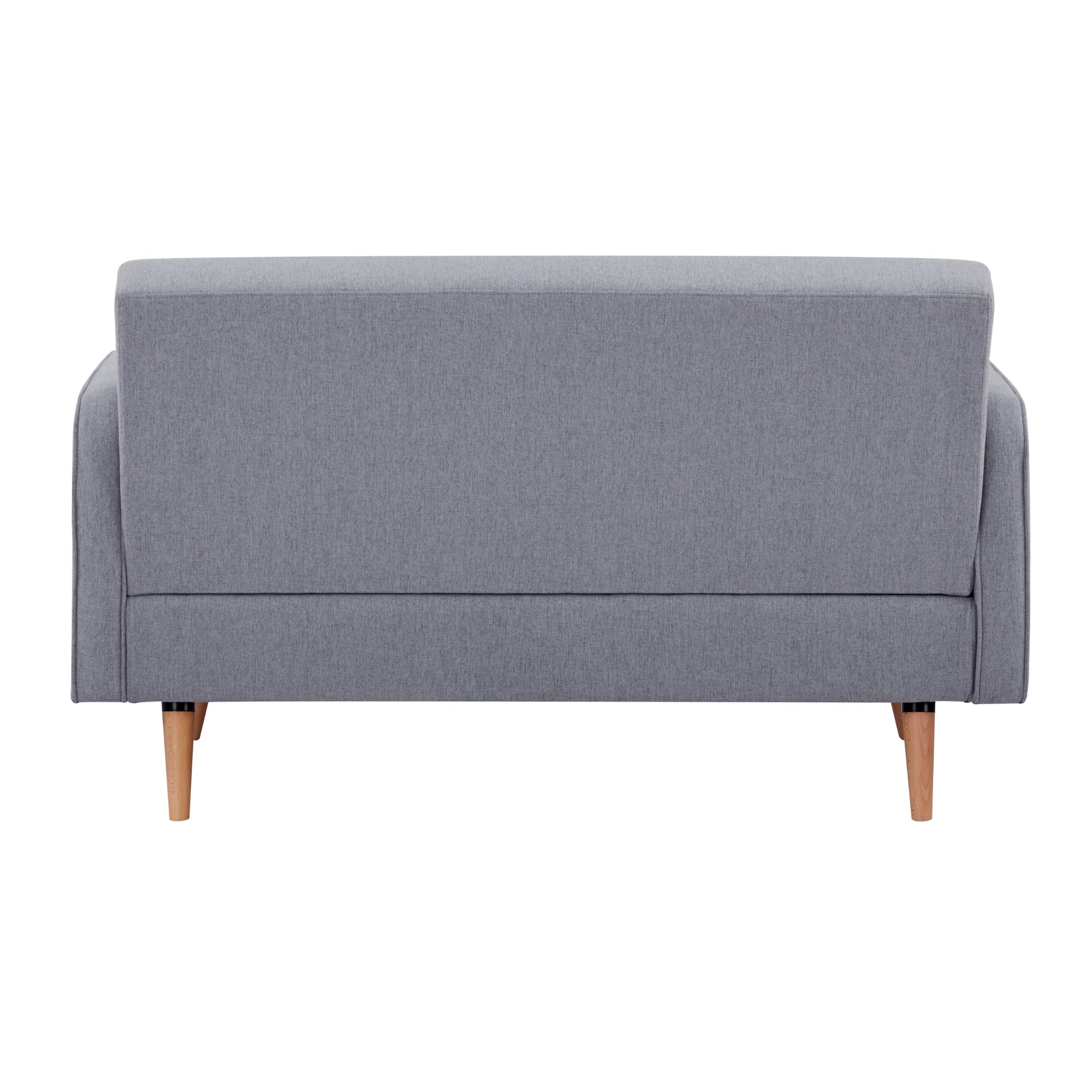 Light Grey 2-Seater Fabric Sofa Lounge, Foam Support
