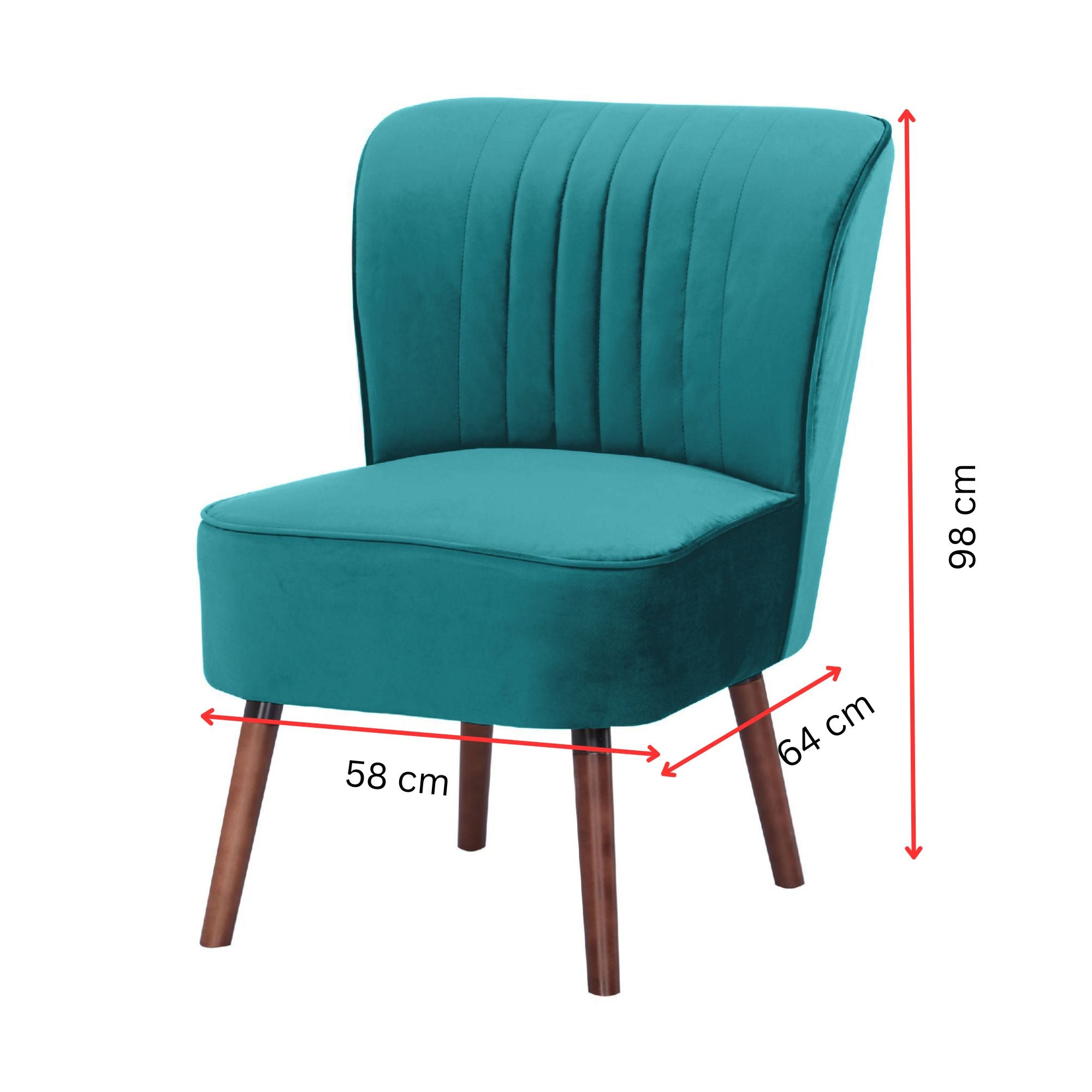 Mid Blue 2pc Upholstered Accent Chairs, Pine Frame