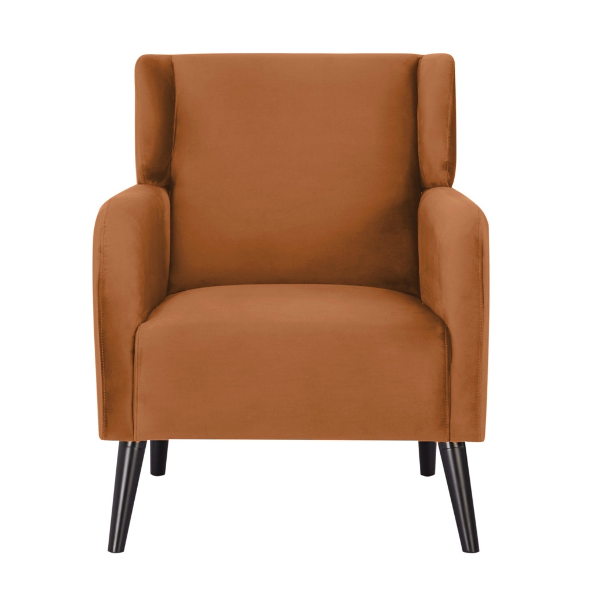 Orange Scandinavian Fabric Accent Sofa Arm Chair - 100% Polyester