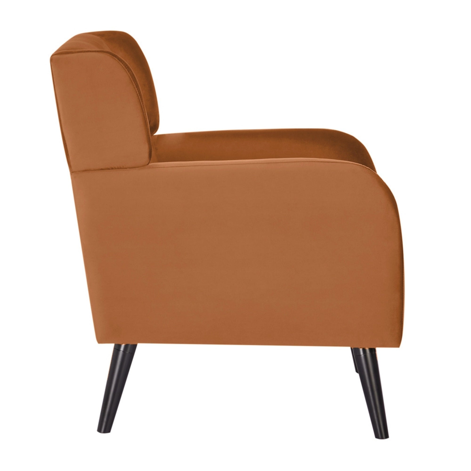 Orange Scandinavian Fabric Accent Sofa Arm Chair - 100% Polyester