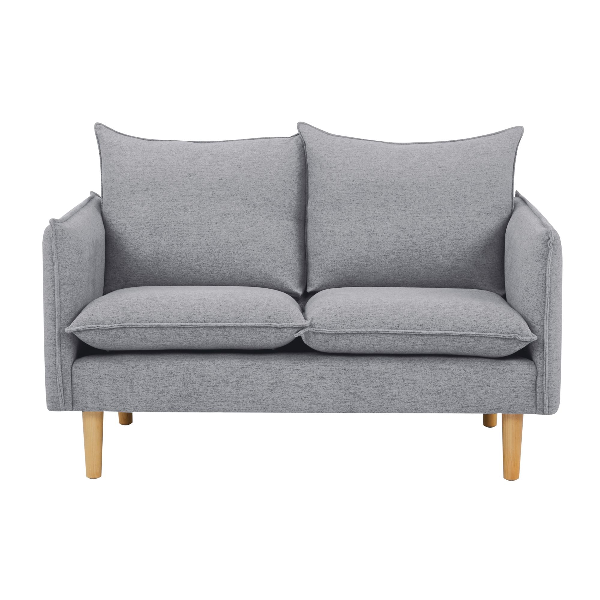 Grey 2-Seater Fabric Sofa, Scandinavian Style, Sinatra