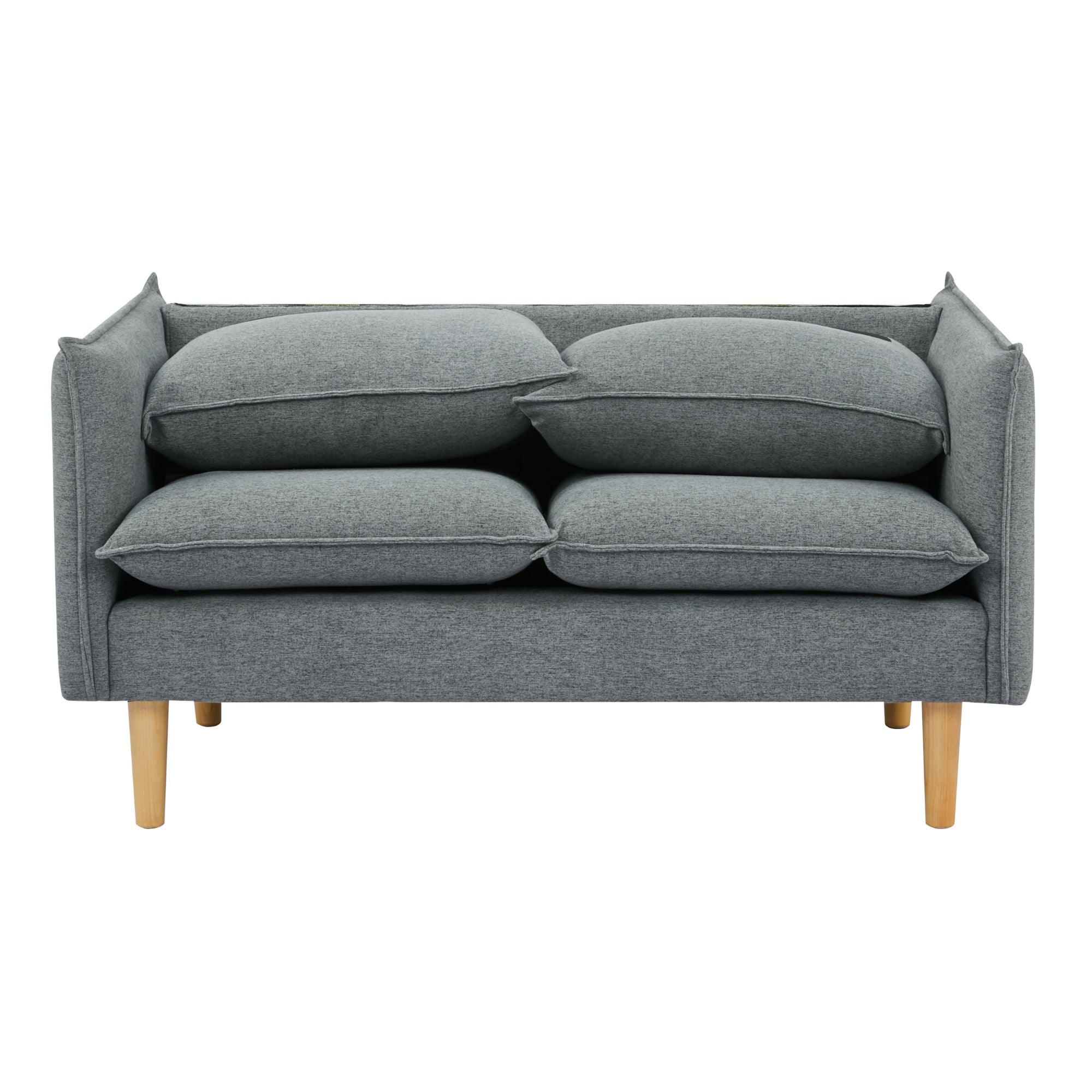 Dark Grey 2-Seater Fabric Sofa, Foam & S Springs, Sinatra