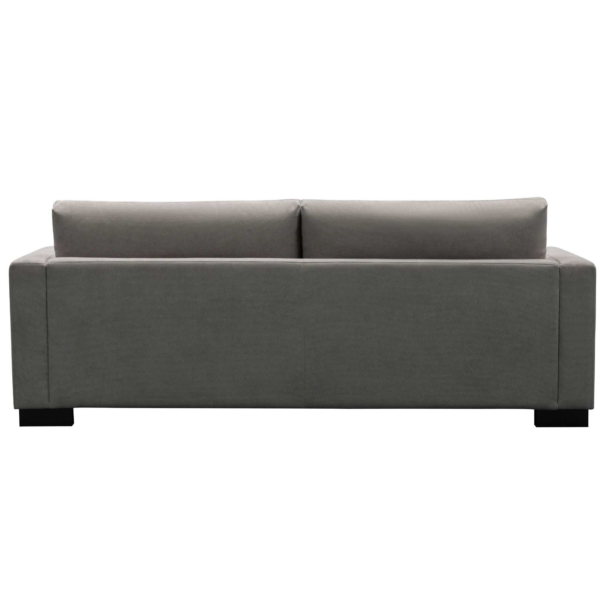 Light Grey 3-Seater Sofa with Deep Seating & Wood Legs