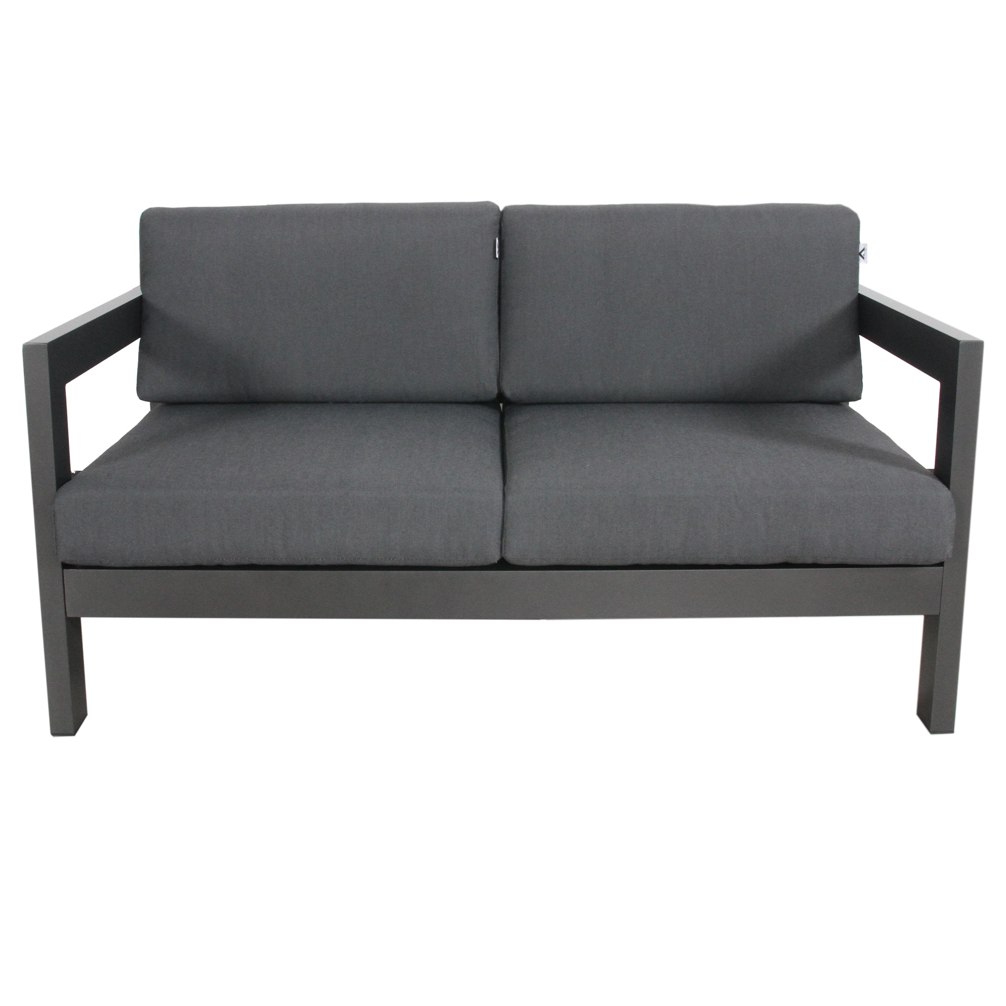 Weatherproof Outdoor Sofa Set, 3pc, Aluminium Frame, Charcoal