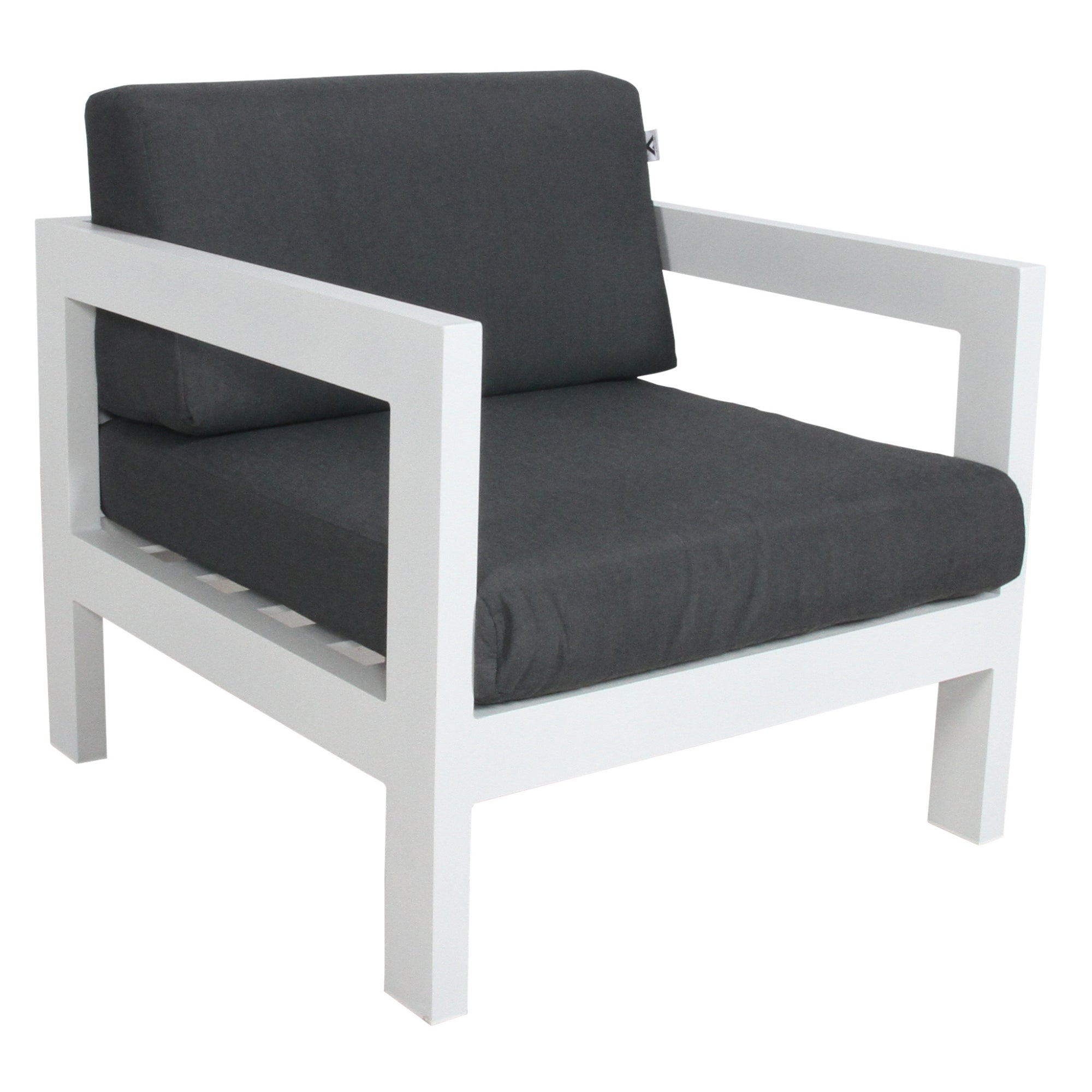 Weatherproof 3pc Outdoor Sofa Set, Aluminium Frame, White
