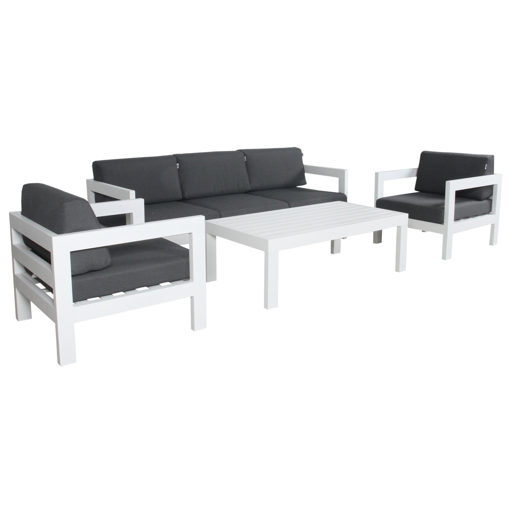 Weatherproof 4pc Outdoor Sofa Lounge Set, Aluminium