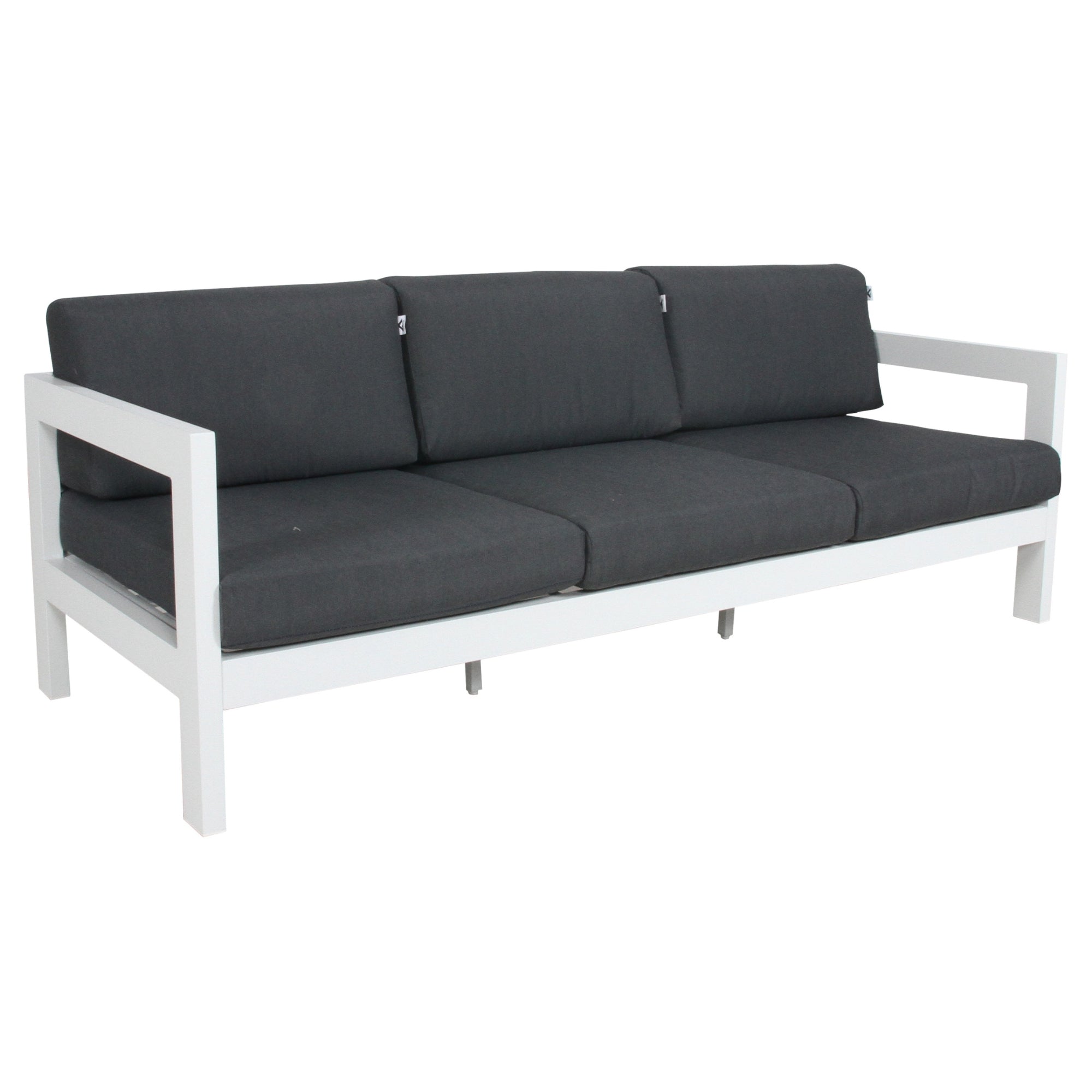Weatherproof 2+3 Seater Outdoor Sofa Set, Aluminium, White
