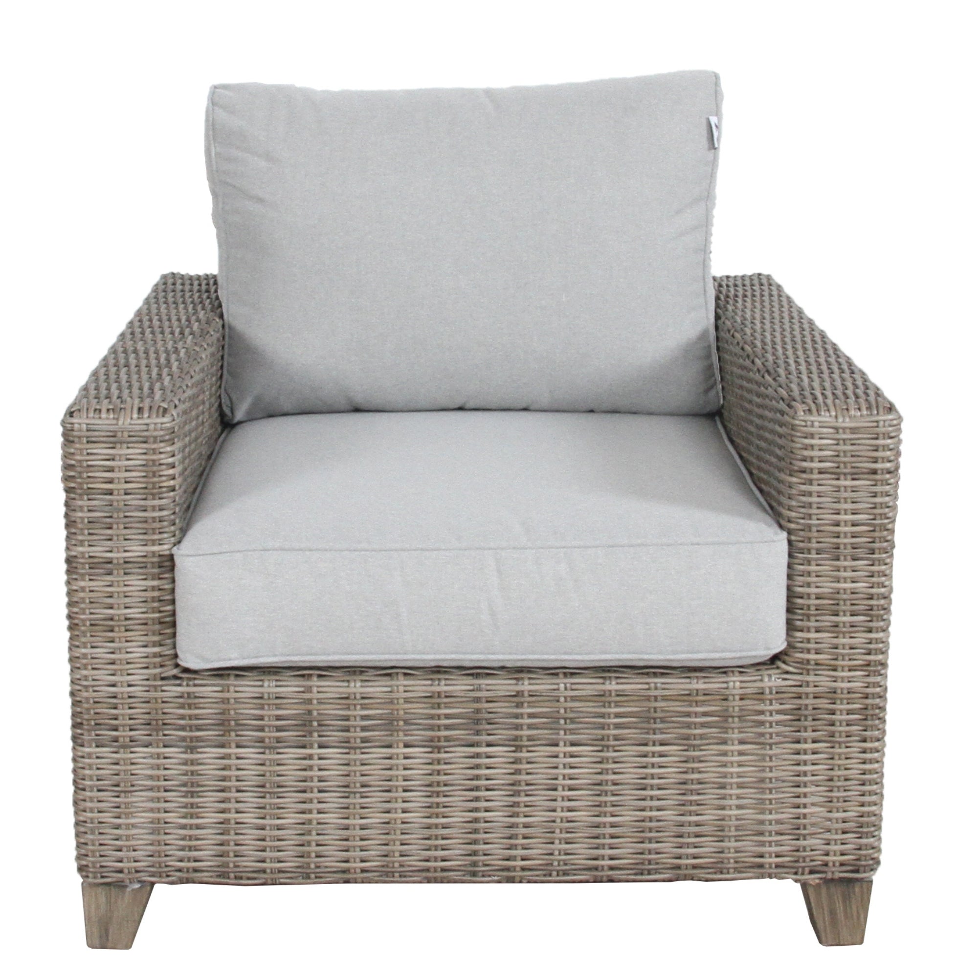 Weatherproof Wicker Rattan Outdoor Sofa Chair - 1 Seater