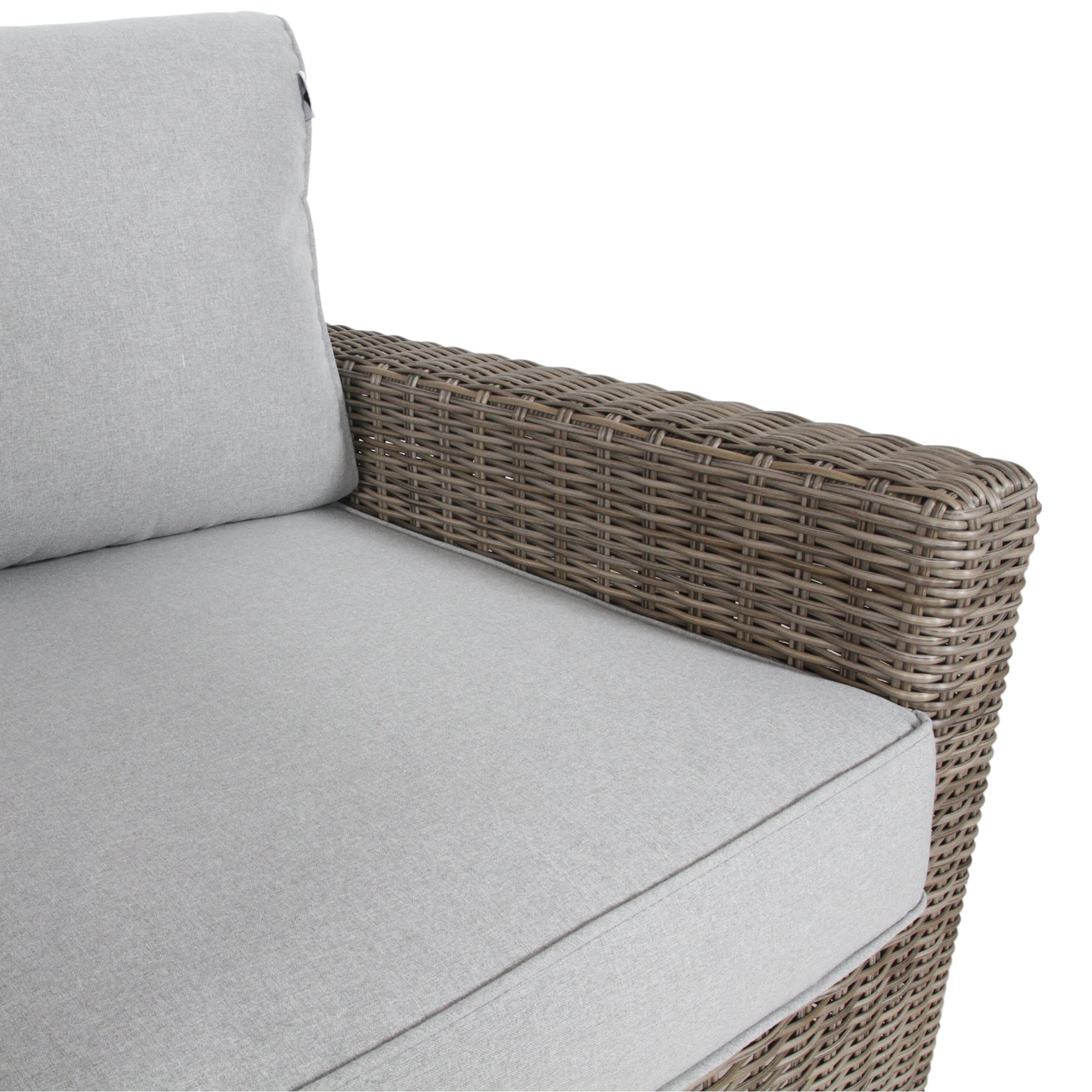 Weatherproof 3-Seater Outdoor Wicker Sofa with Cushions