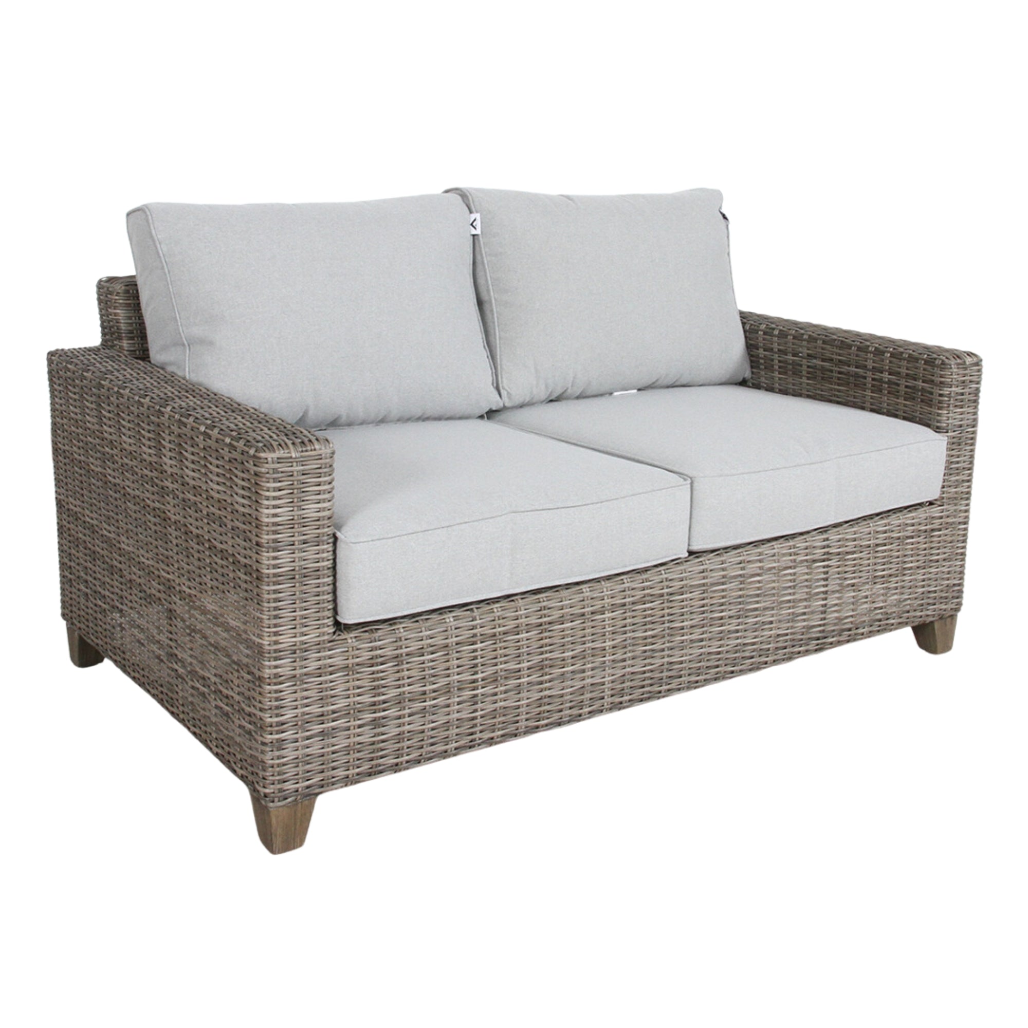 Weatherproof Rattan Outdoor Sofa Set with Tables - 5 Pc