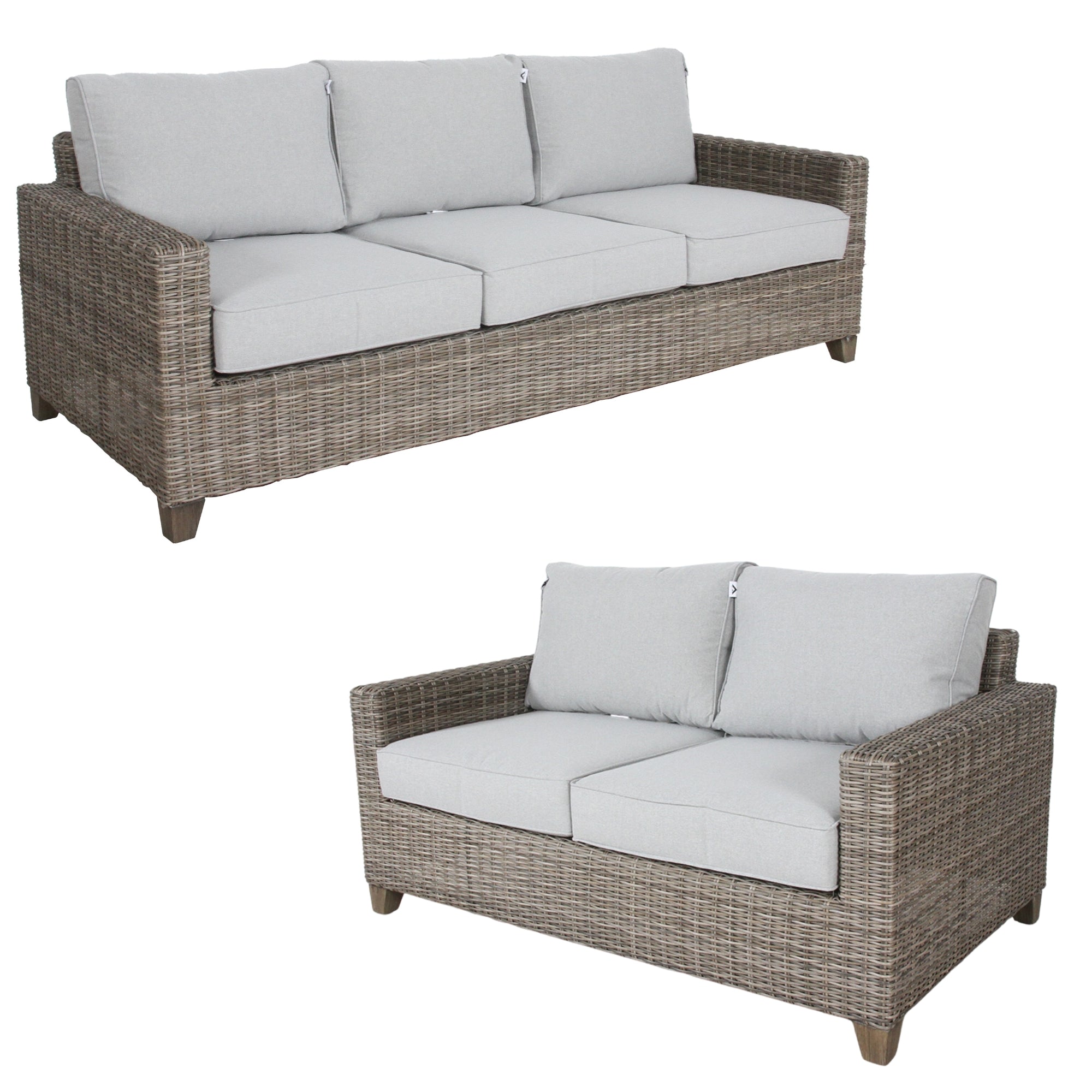 Outdoor Wicker Rattan Sofa Set, 2+3 Seater, Aluminium Frame