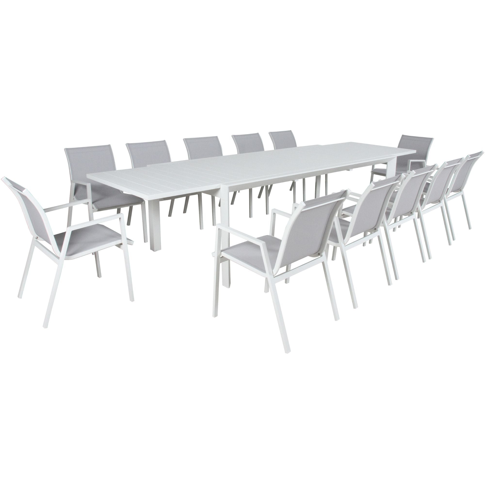 12-Seater Aluminium Outdoor Extensible Dining Set, Iberia