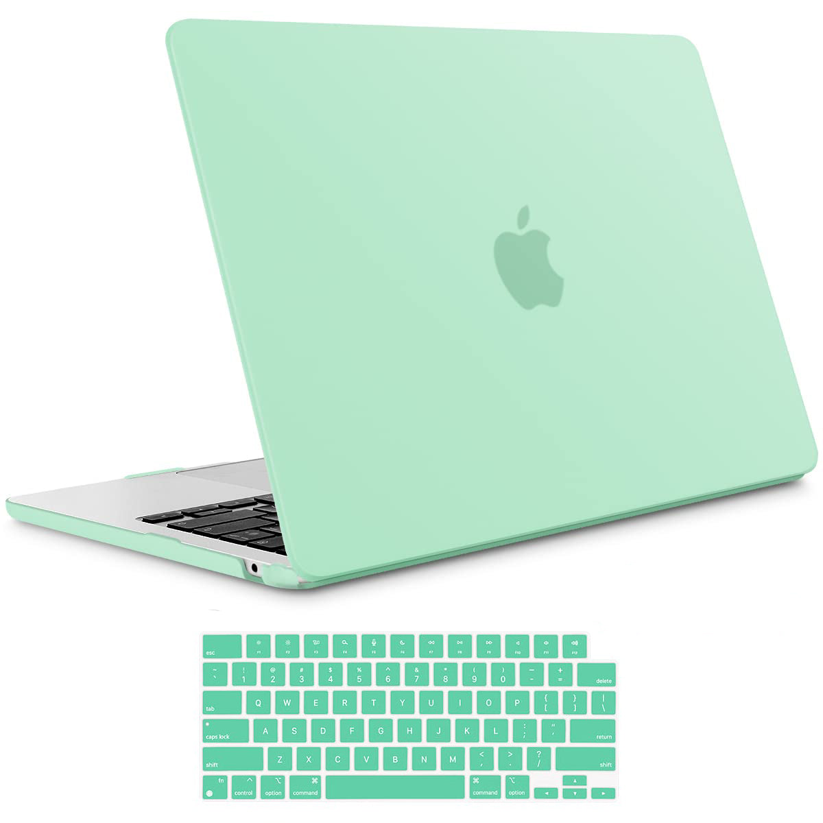 15" Matte Green Hard Shell Case & Keyboard Cover for MacBook Air A2941 2023 M2 Chip