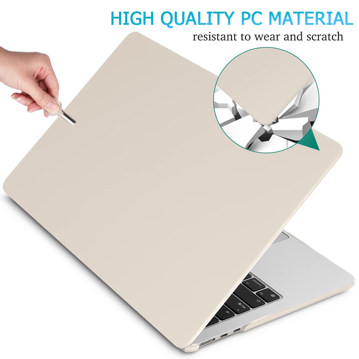 Matte Grey Hard Shell Case for 15" MacBook Air M2 (A2941) 2023