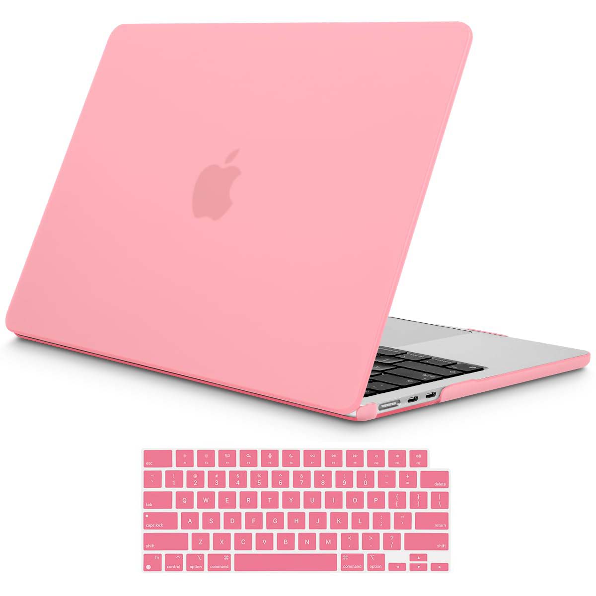 Matte Pink Hard Shell Case & Keyboard Cover for 15" MacBook Air A2941 M2 2023