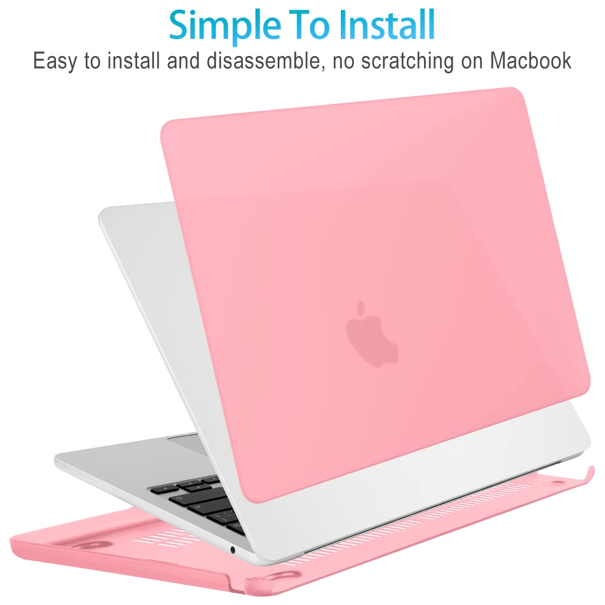 Matte Pink Hard Shell Case & Keyboard Cover for 15" MacBook Air A2941 M2 2023