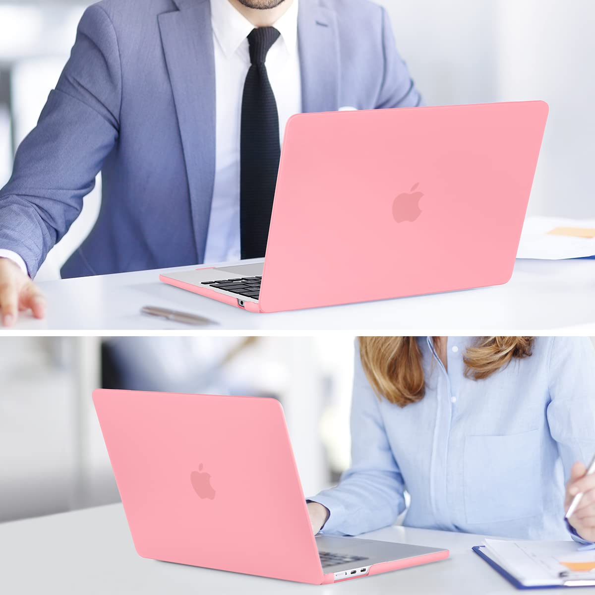 Matte Pink Hard Shell Case & Keyboard Cover for 15" MacBook Air A2941 M2 2023