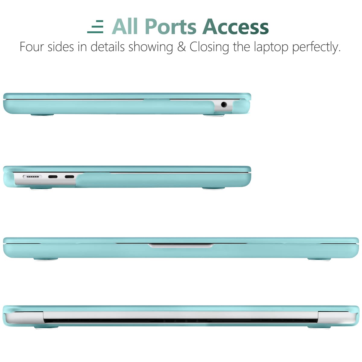 15 inch Air 2023 MacBook Air Matte Case A2941 M2 Chip Hard Shell Case Keyboard Cover Sky Blue