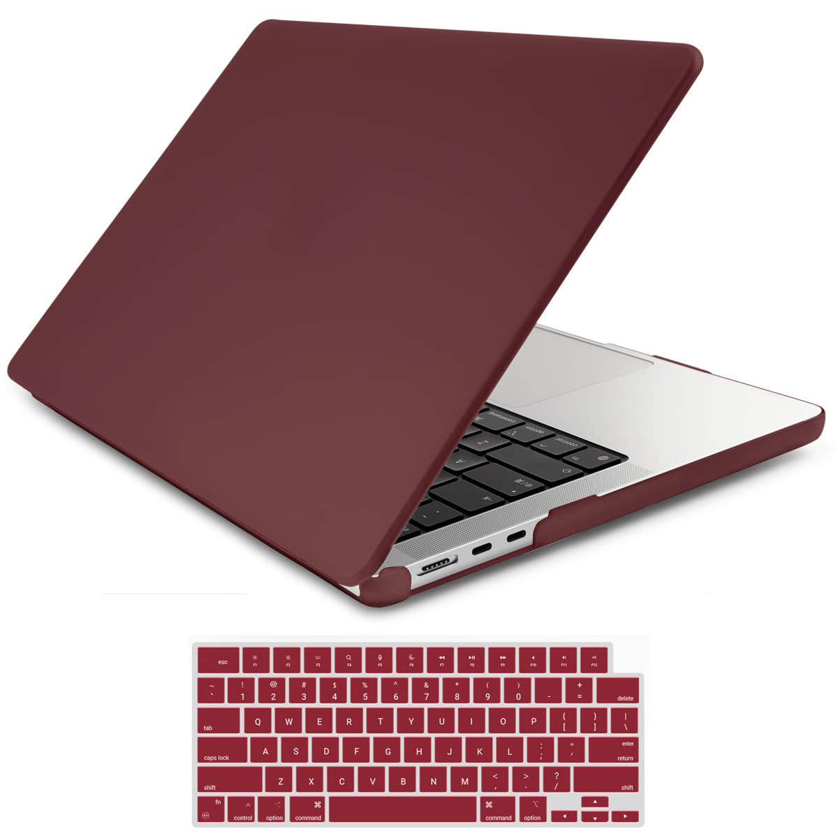 Wine Red Matte Hard Shell Case & Keyboard Cover for 15" MacBook Air M2 2023