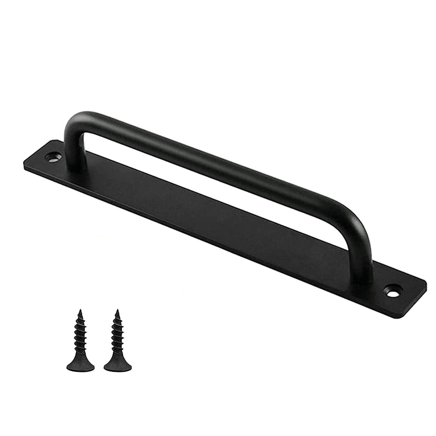 Black Matte Barn Door Handle, Rustproof - 212mm