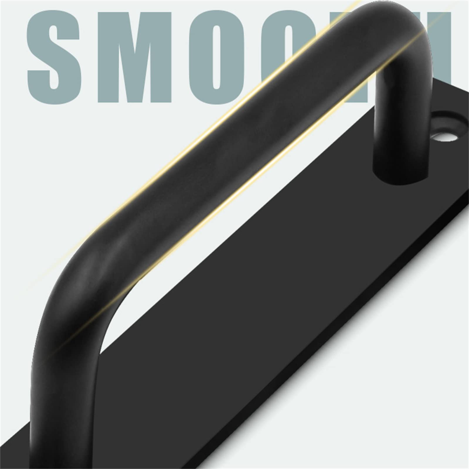 Black Matte Barn Door Handle, Rustproof - 212mm