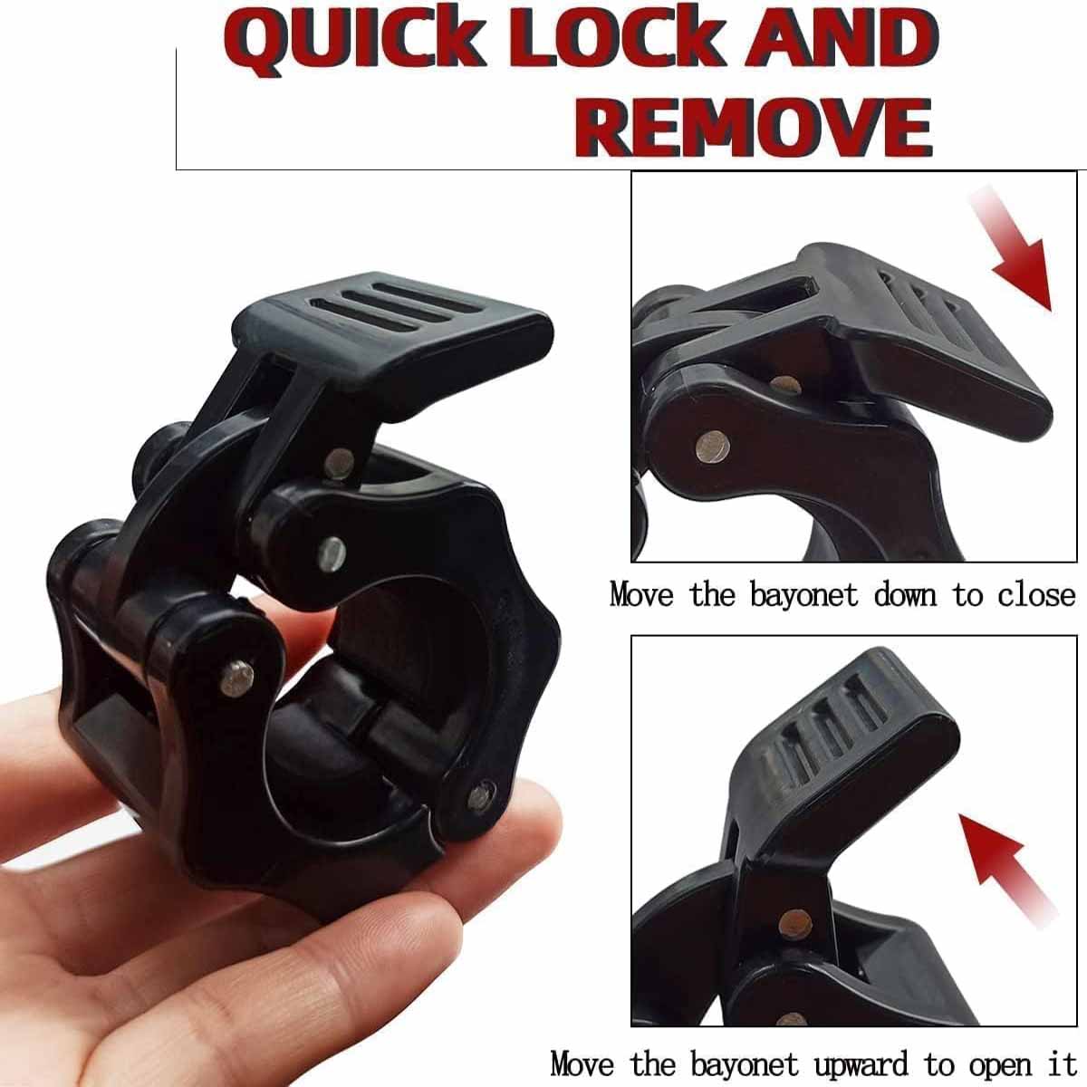 Quick Release 1" Dumbbell & Barbell Clamps, 2Pcs Set