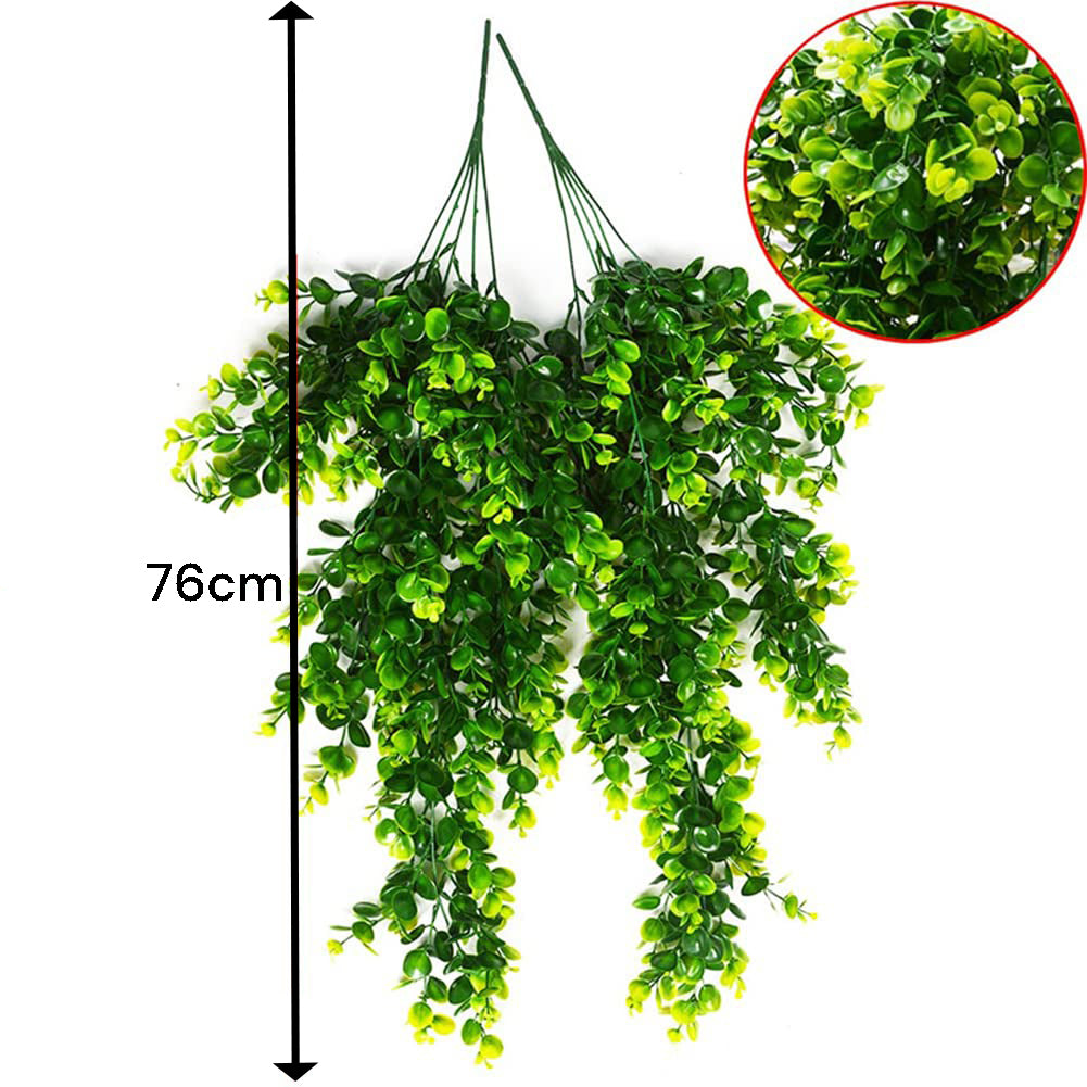 2 Pack 75cm Artificial Eucalyptus Plants, Plastic, Vivid, FauxHome