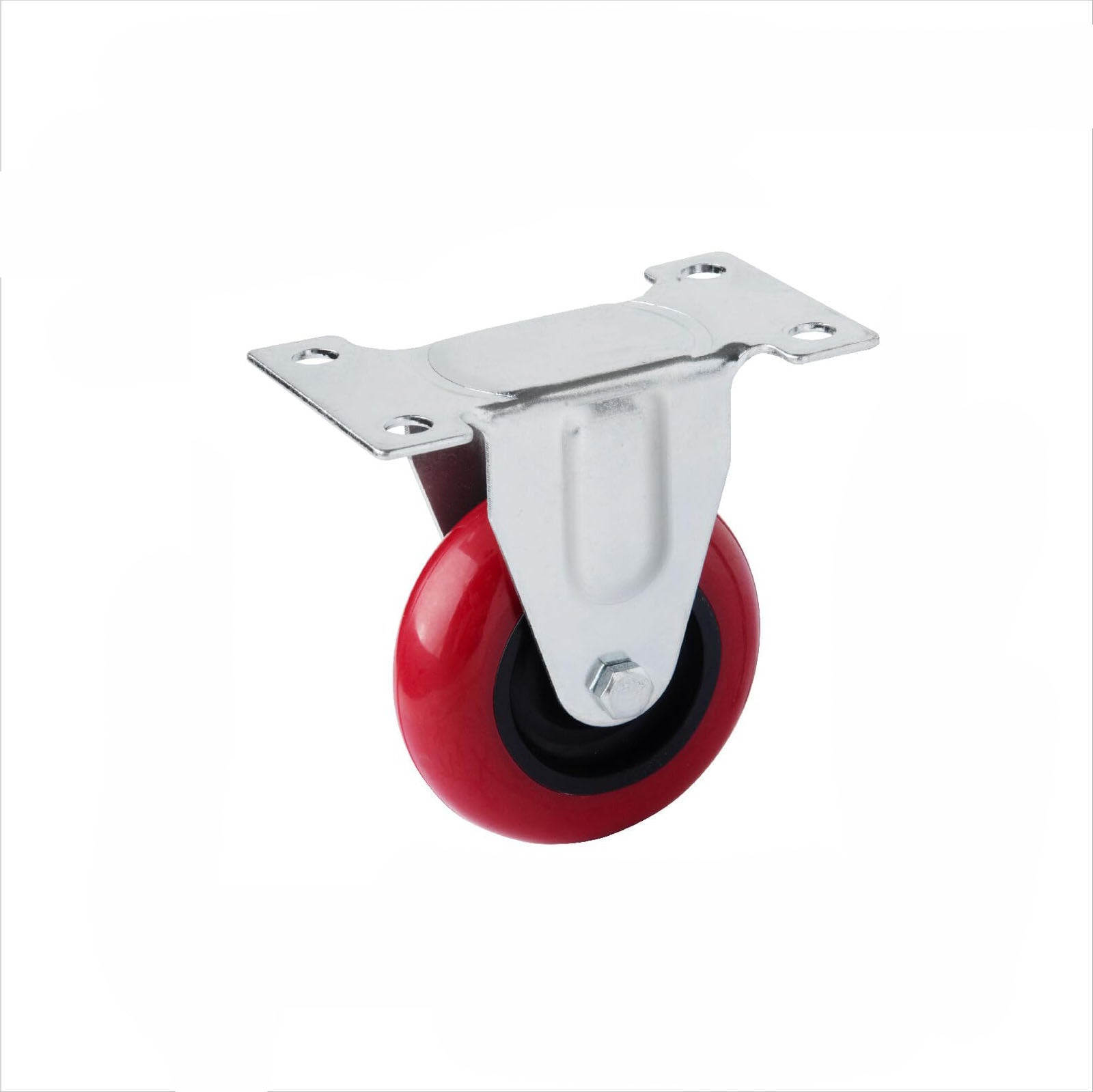 Heavy Duty 3" Fixed Caster Wheels, Polyurethane, 75kg Capacity