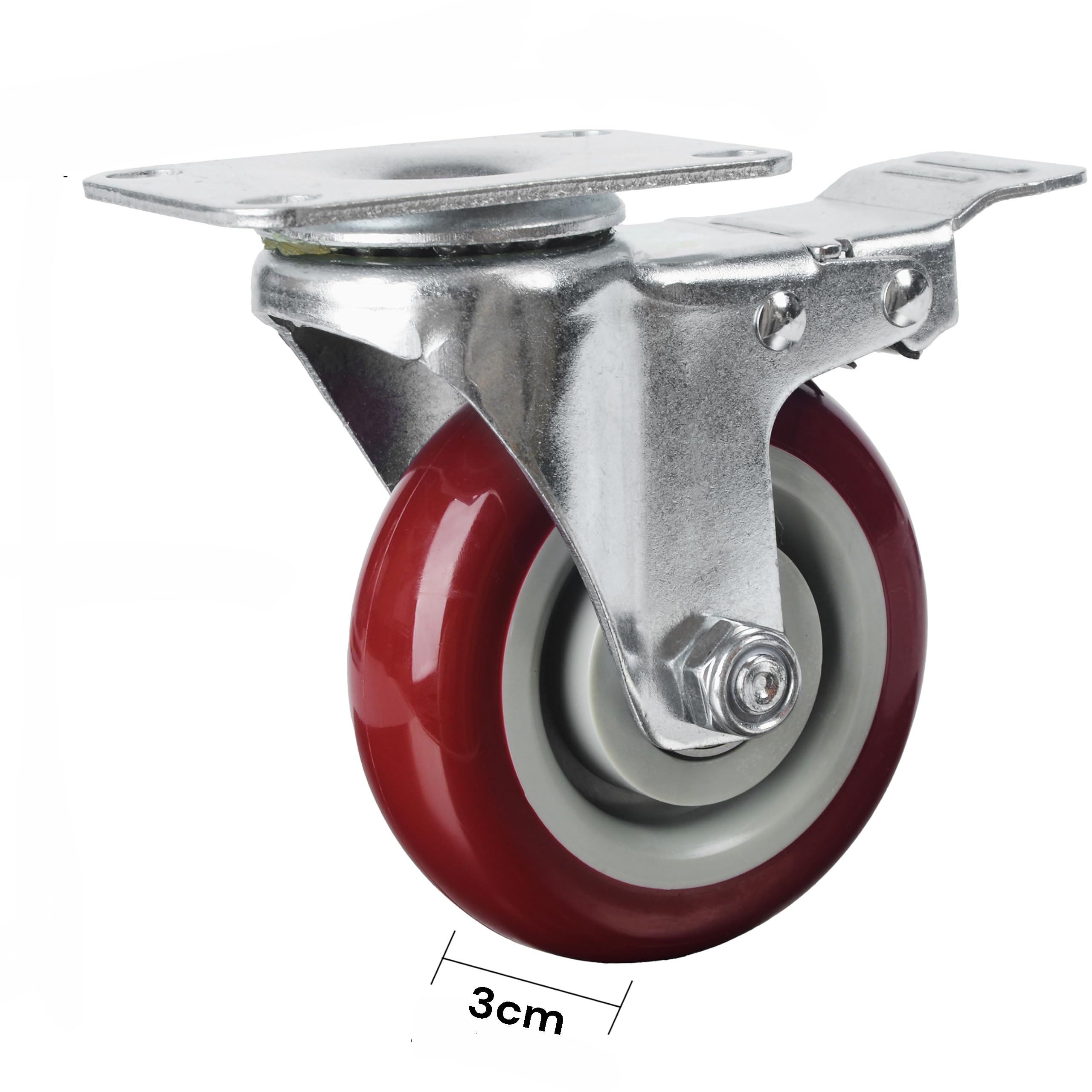 Heavy Duty 4" Lockable Swivel Casters with Brakes